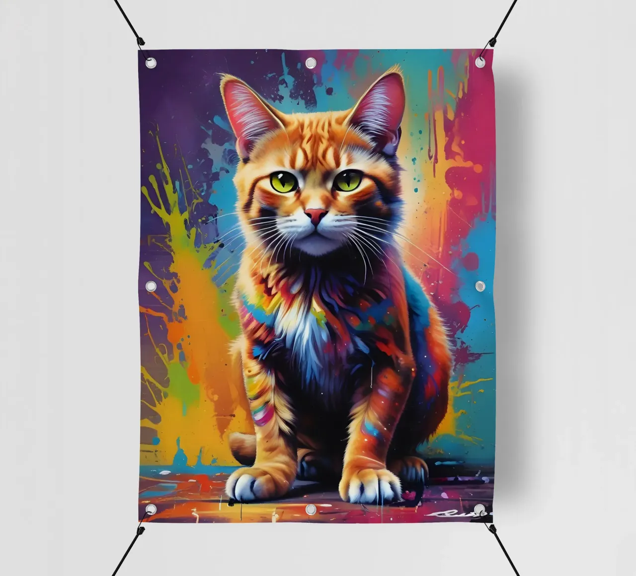 Colore dei baffi del gatto telo in pvc da MakArena