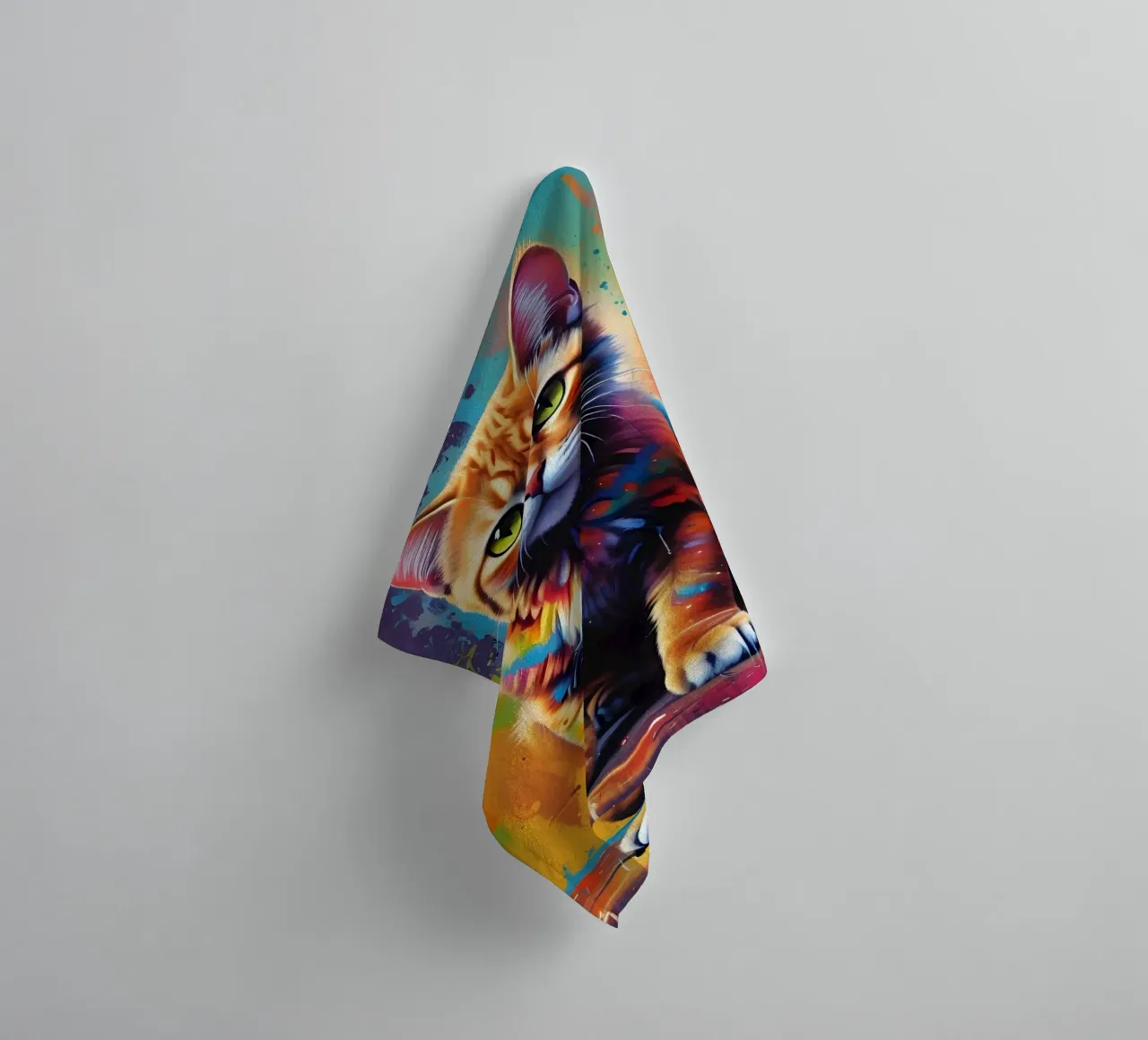 Cat Color Whiskers towel by MakArena
