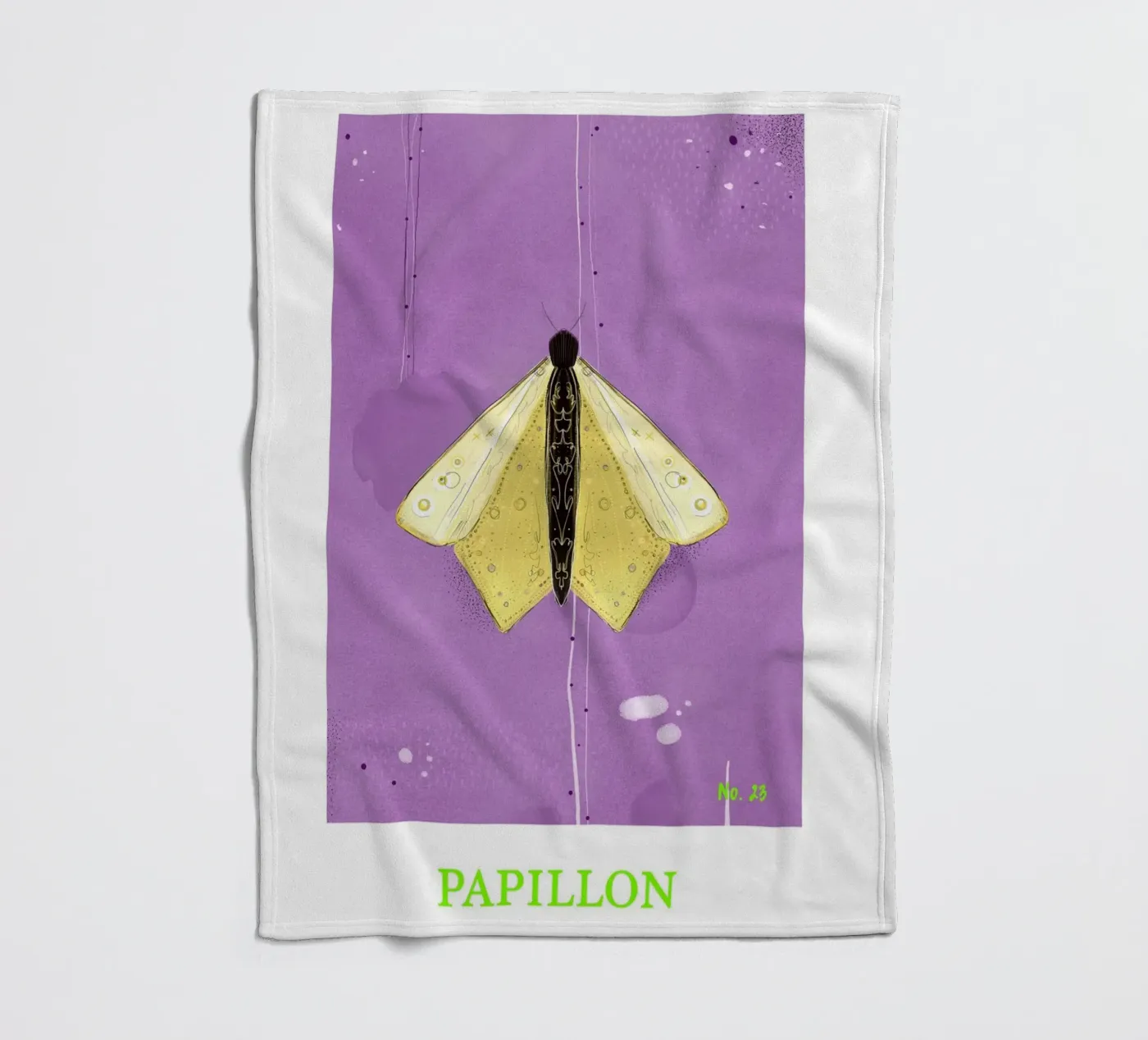 Papillon Fleecedecke von fraeuleinvonfuchs