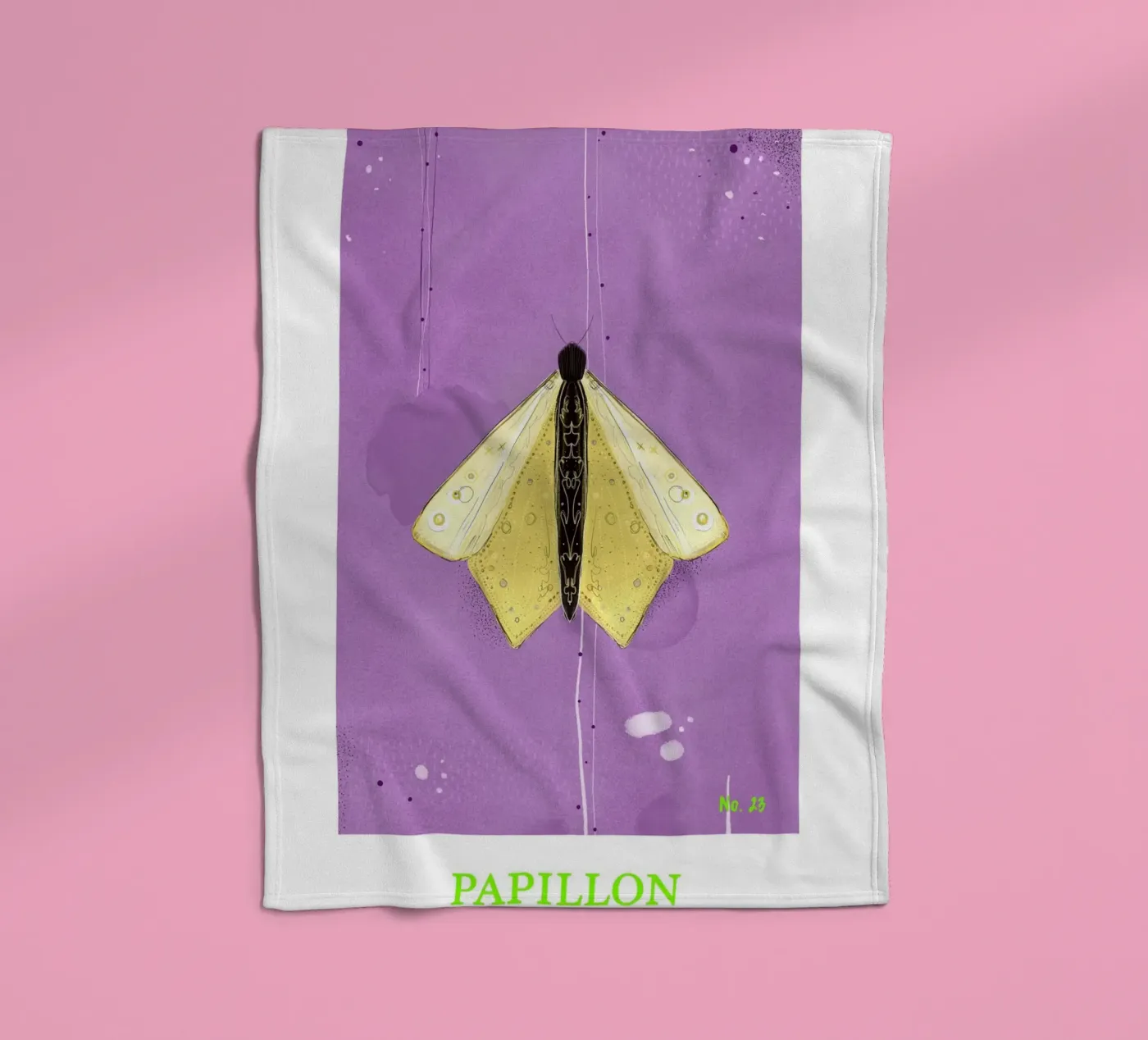 Papillon Fleecedecke von fraeuleinvonfuchs