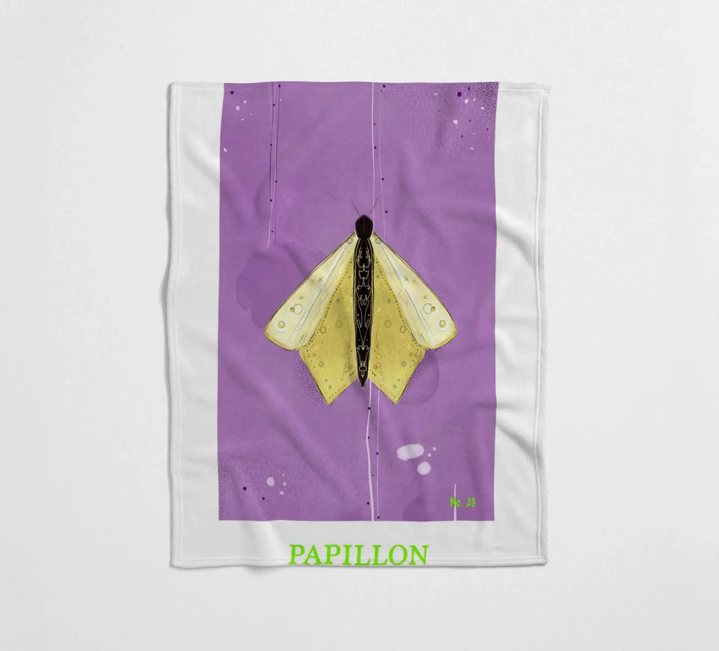 Papillon Fleecedecke von fraeuleinvonfuchs