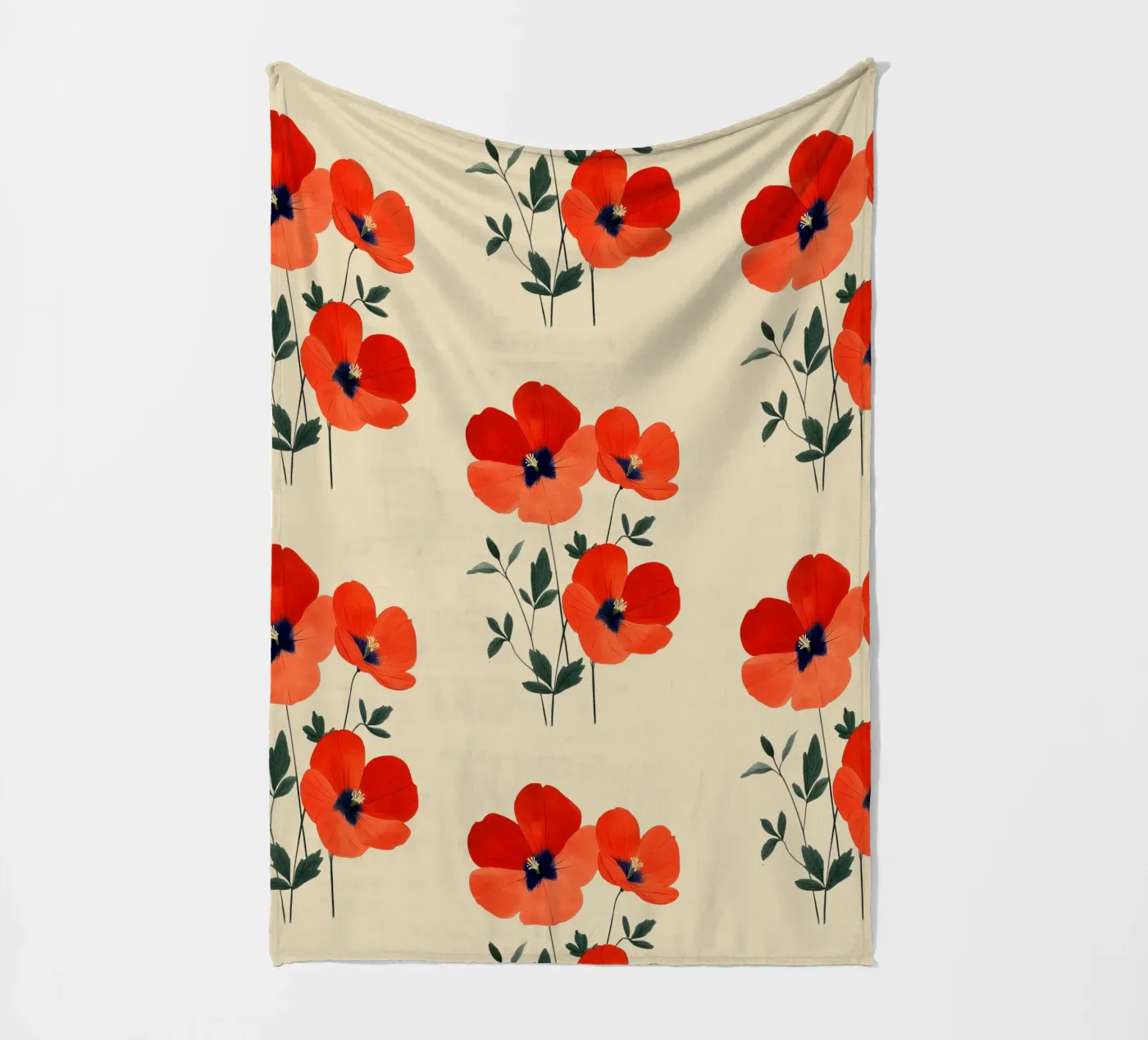 Poppies Fleecedecke von Curious Canvas