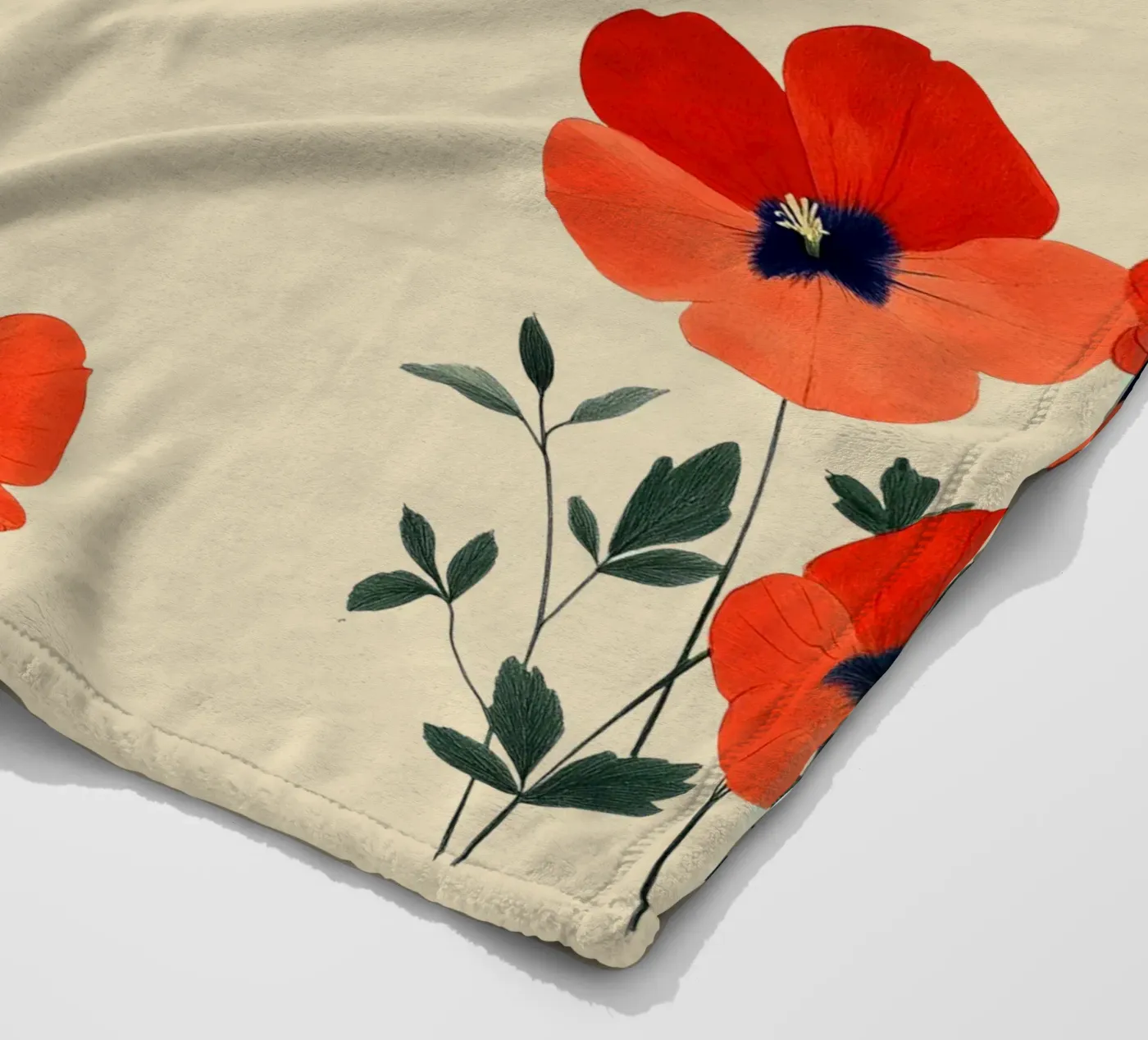 Poppies Fleecedecke von Curious Canvas