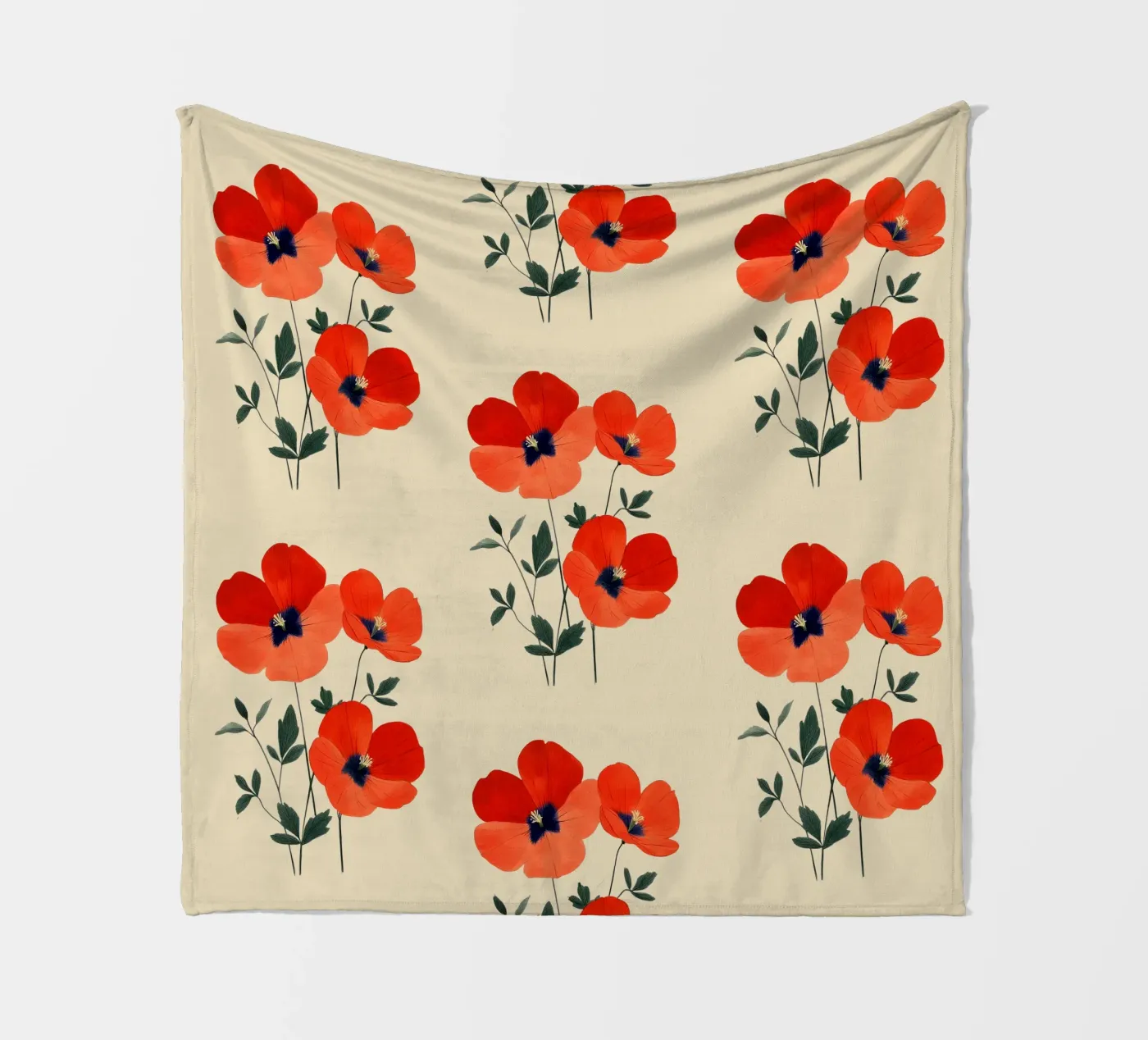 Poppies Fleecedecke von Curious Canvas