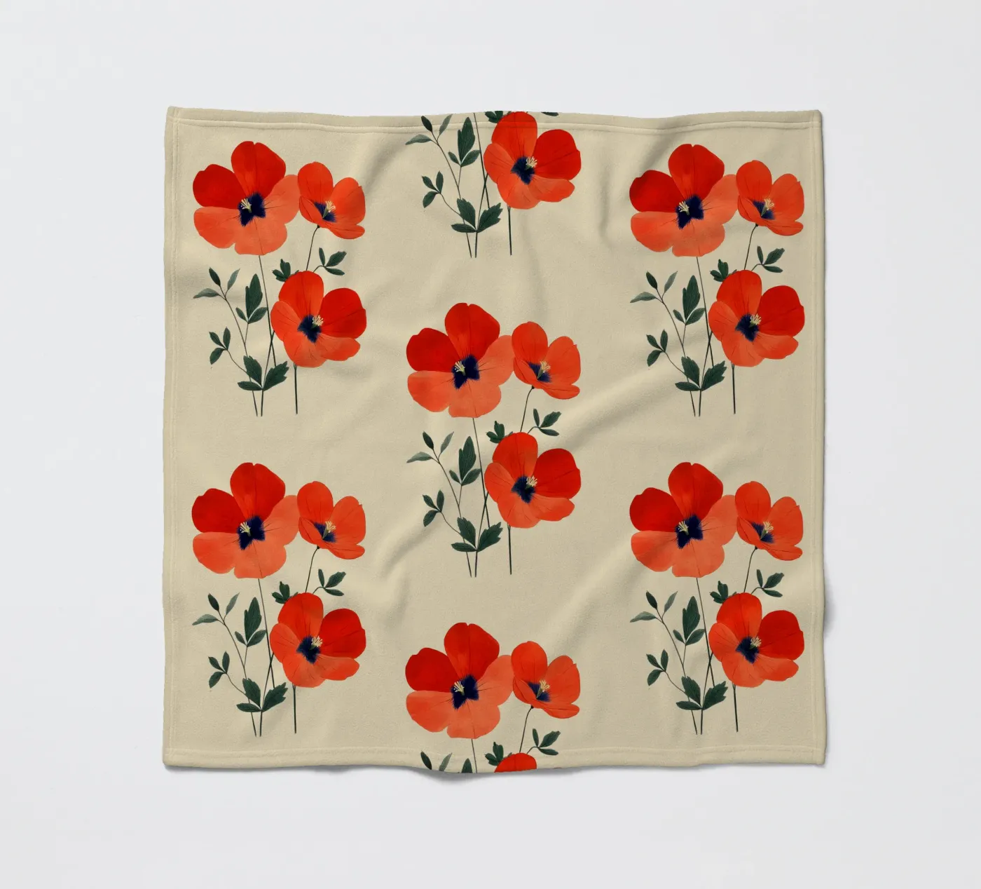 Poppies Fleecedecke von Curious Canvas