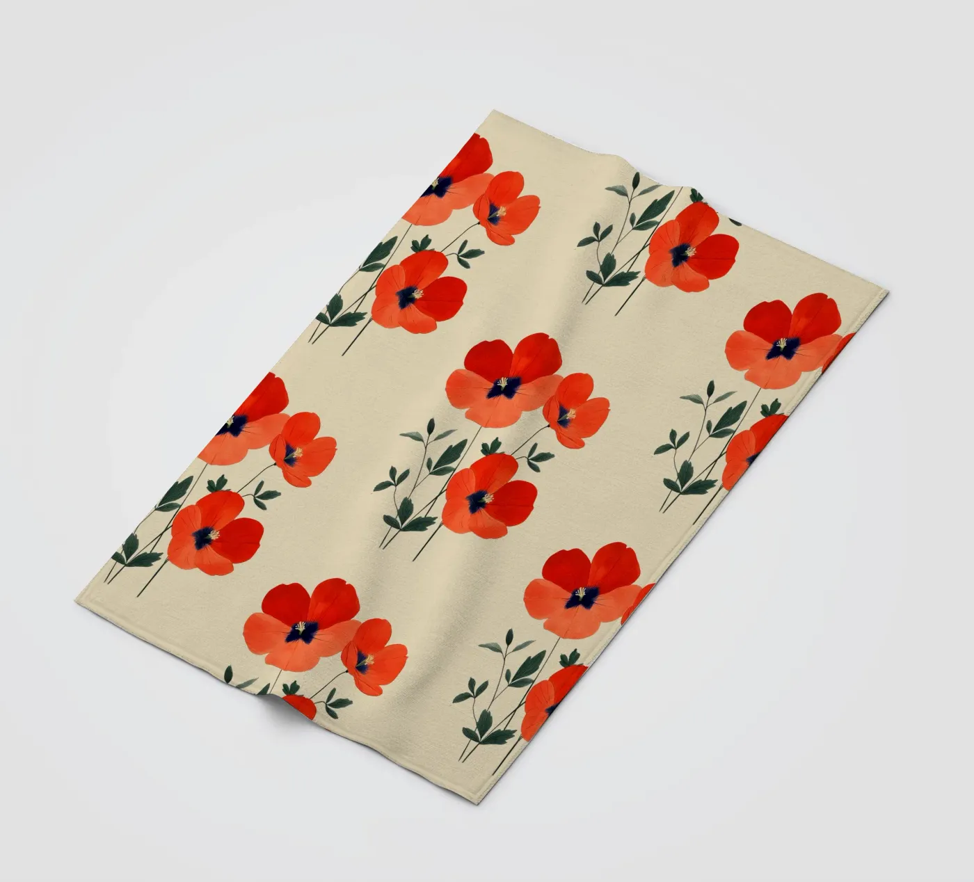 Poppies Fleecedecke von Curious Canvas