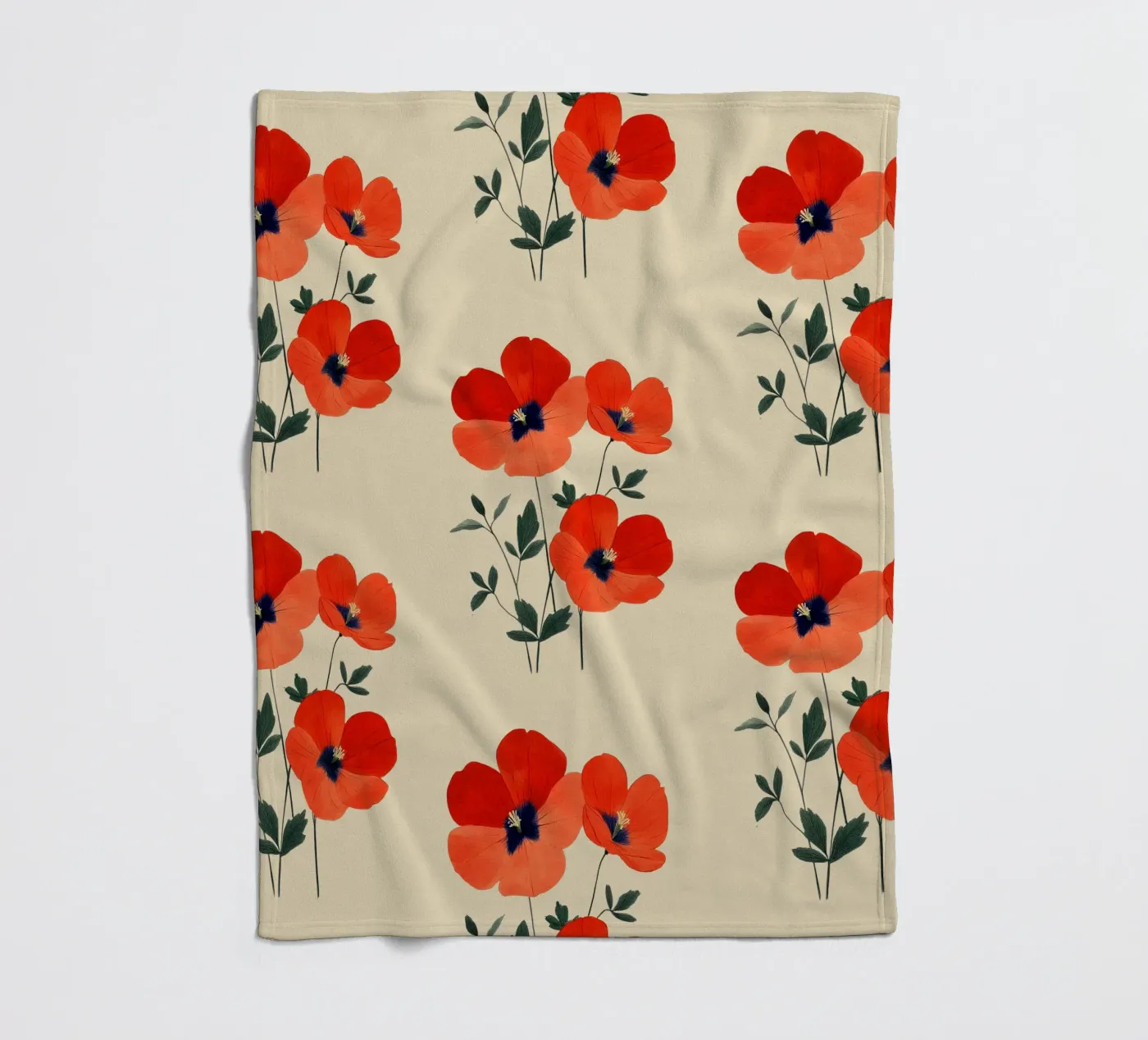Poppies Fleecedecke von Curious Canvas