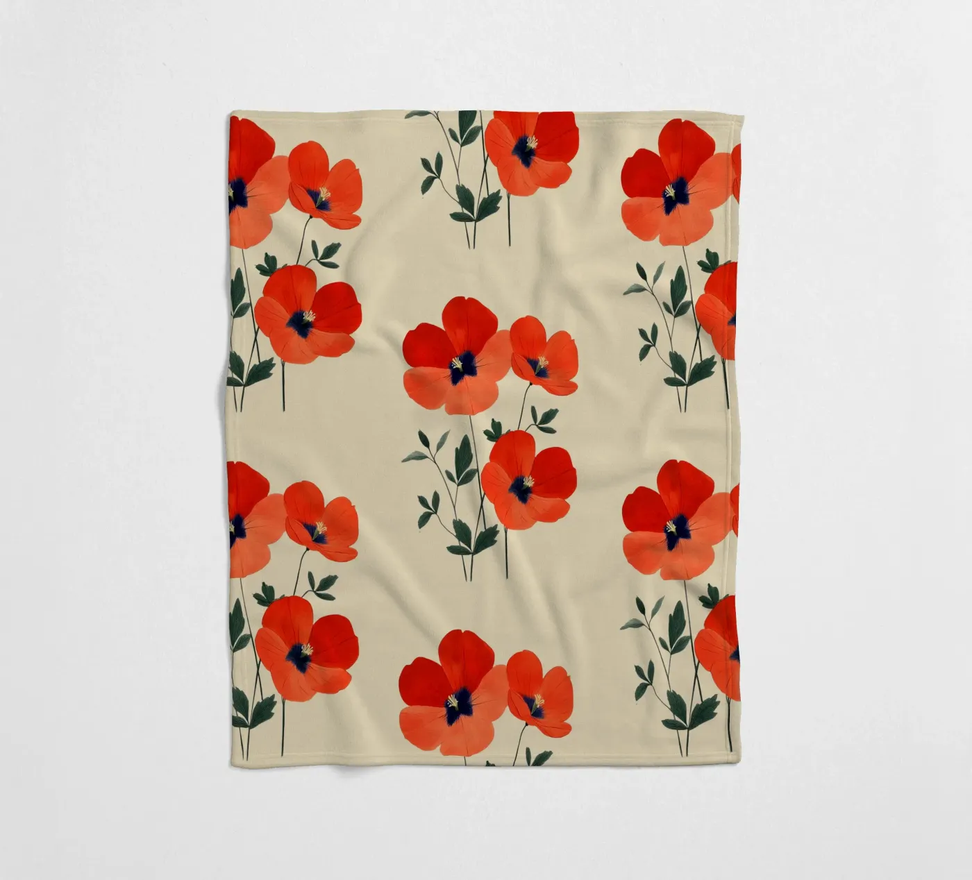 Poppies Fleecedecke von Curious Canvas