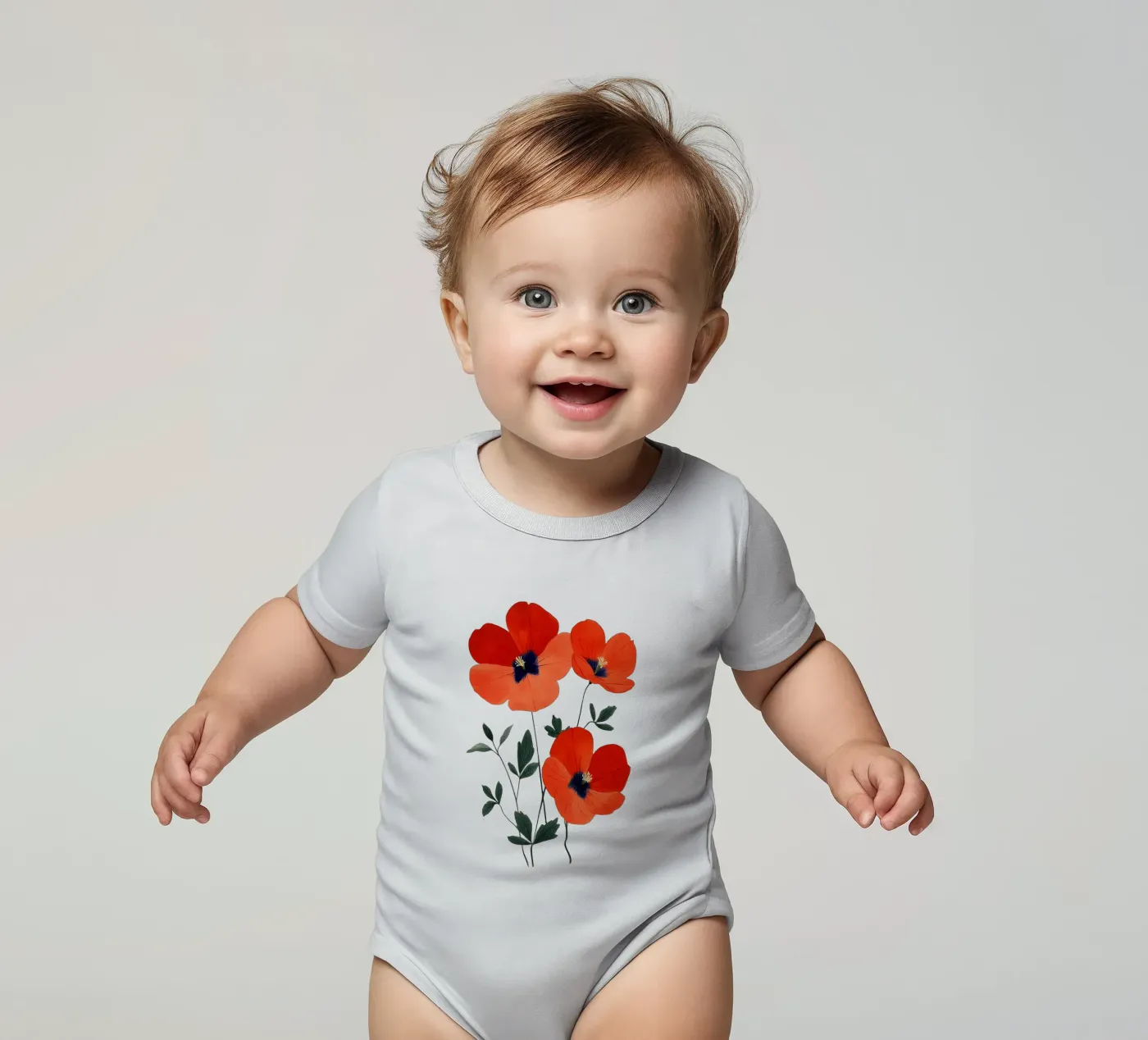 Coquelicots body bébé de Curious Canvas