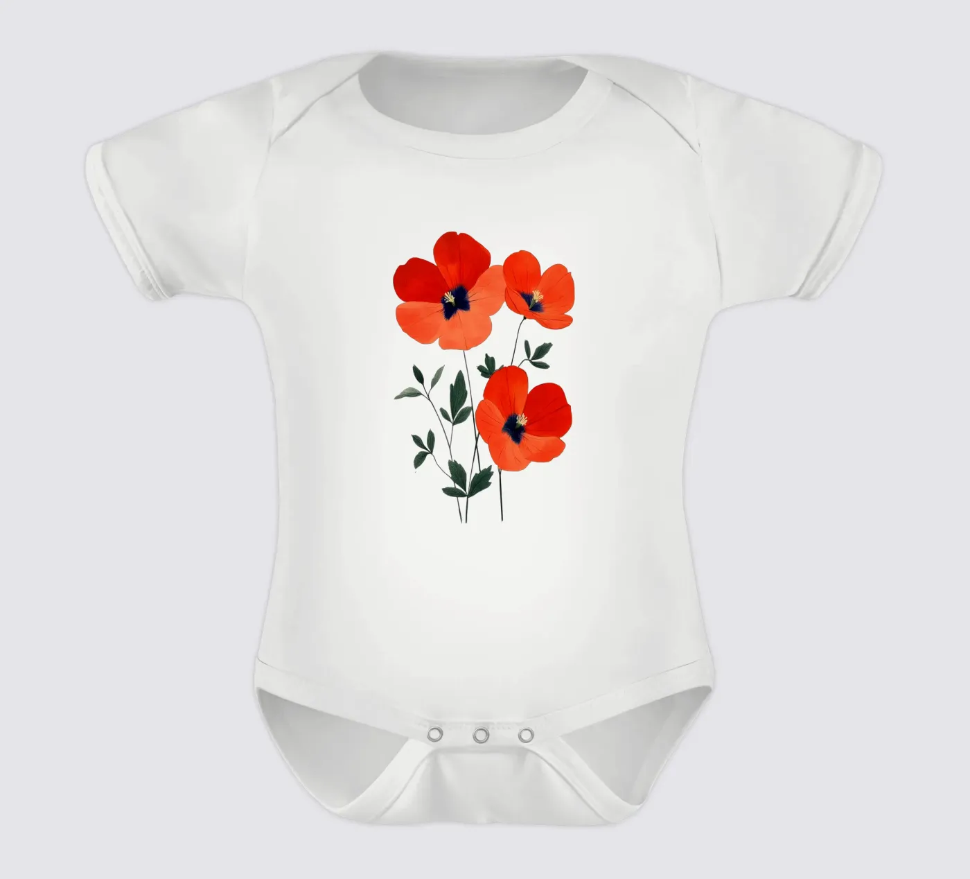 Coquelicots body bébé de Curious Canvas
