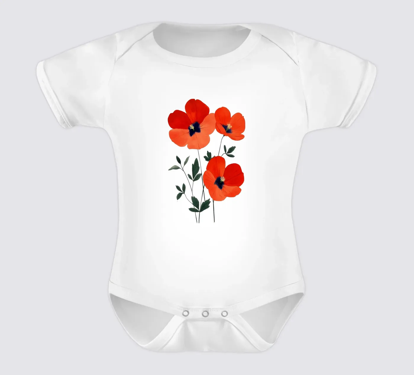 Coquelicots body bébé de Curious Canvas