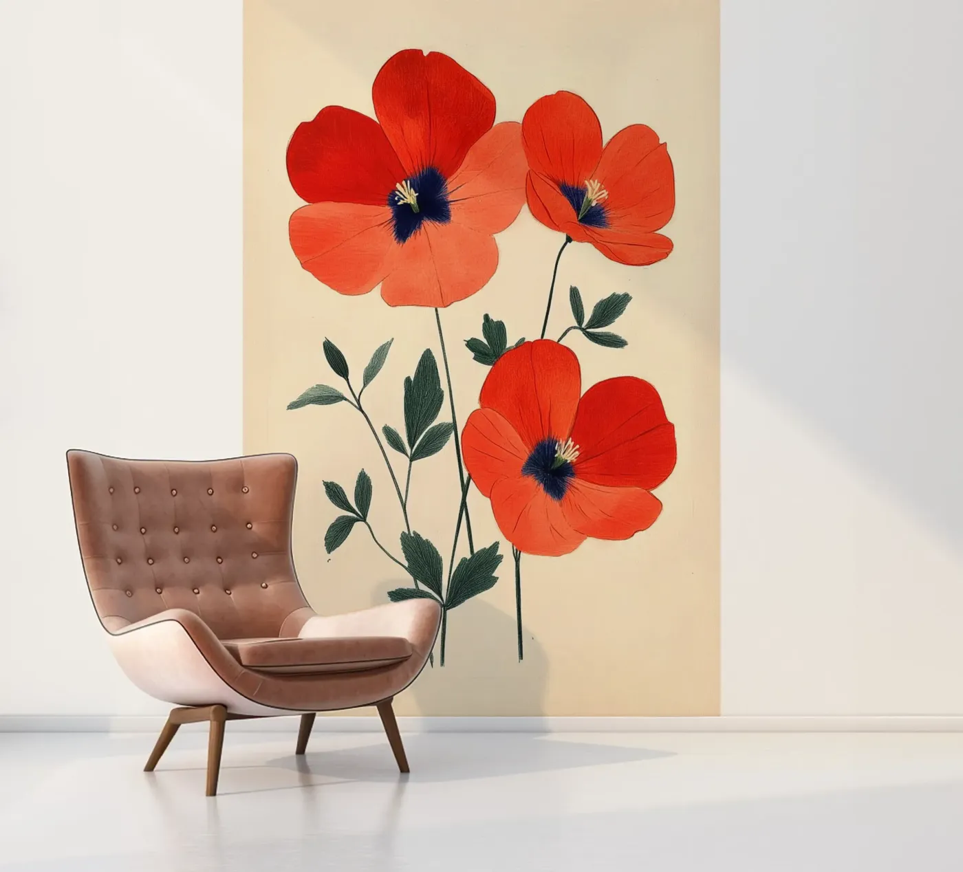 Klaprozen fotobehang van Curious Canvas