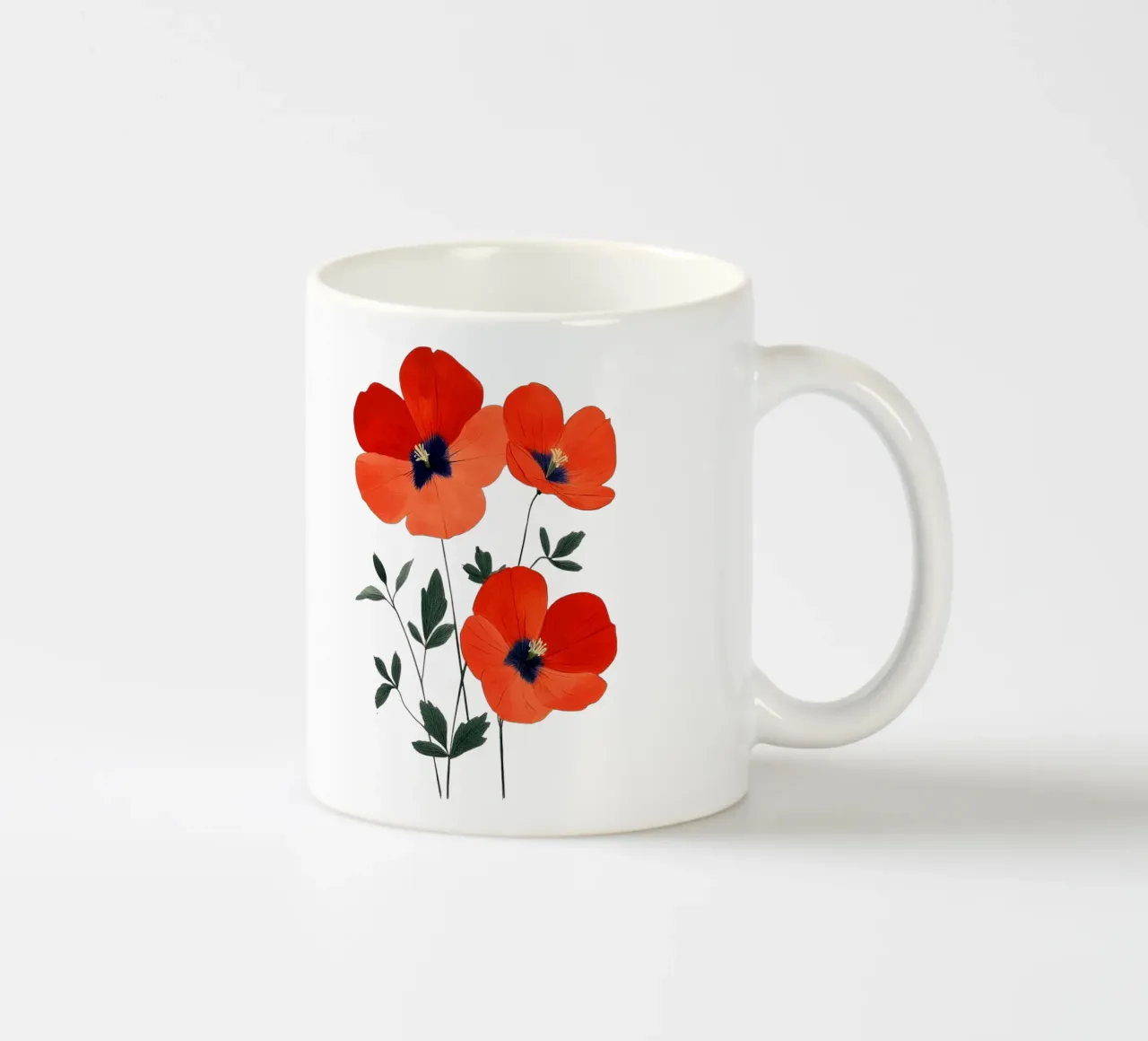 Papaveri tazza in ceramica da Curious Canvas