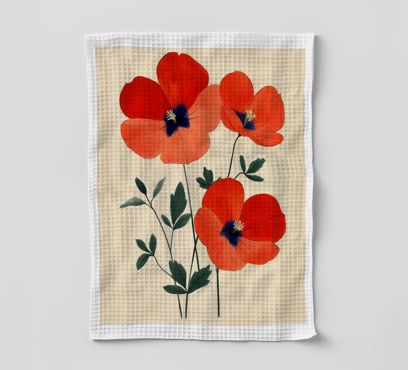 Coquelicots torchon de Curious Canvas