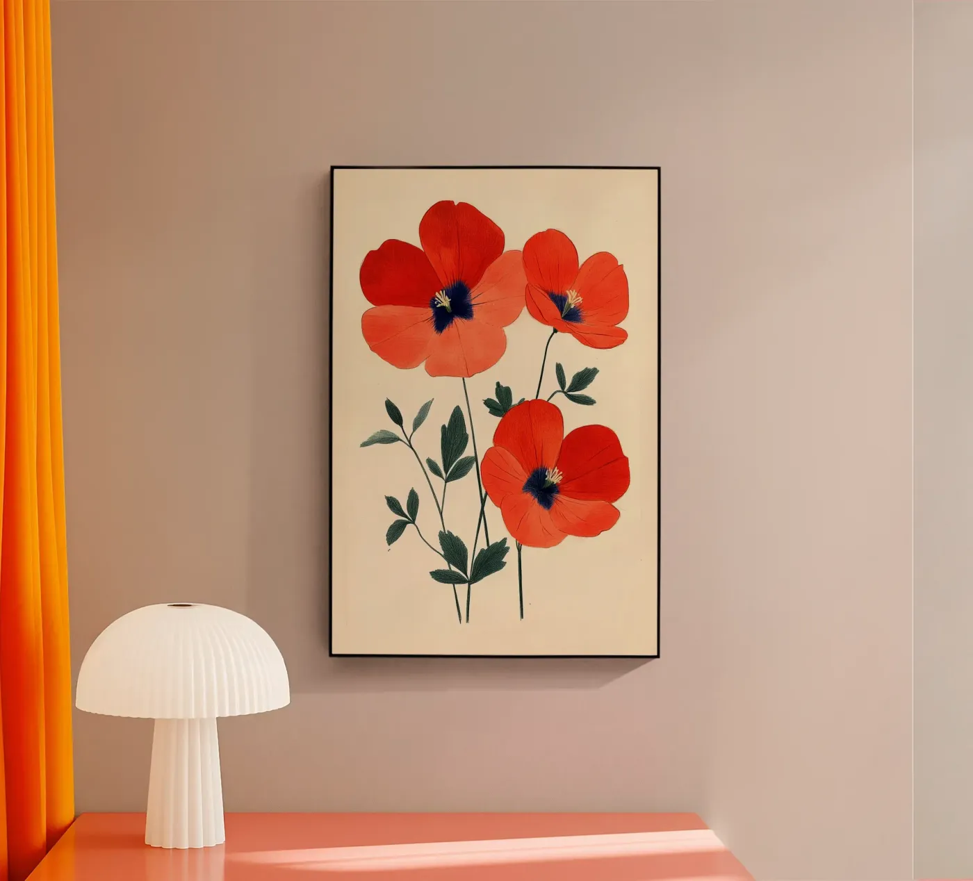 Poppies plexiglass da Curious Canvas