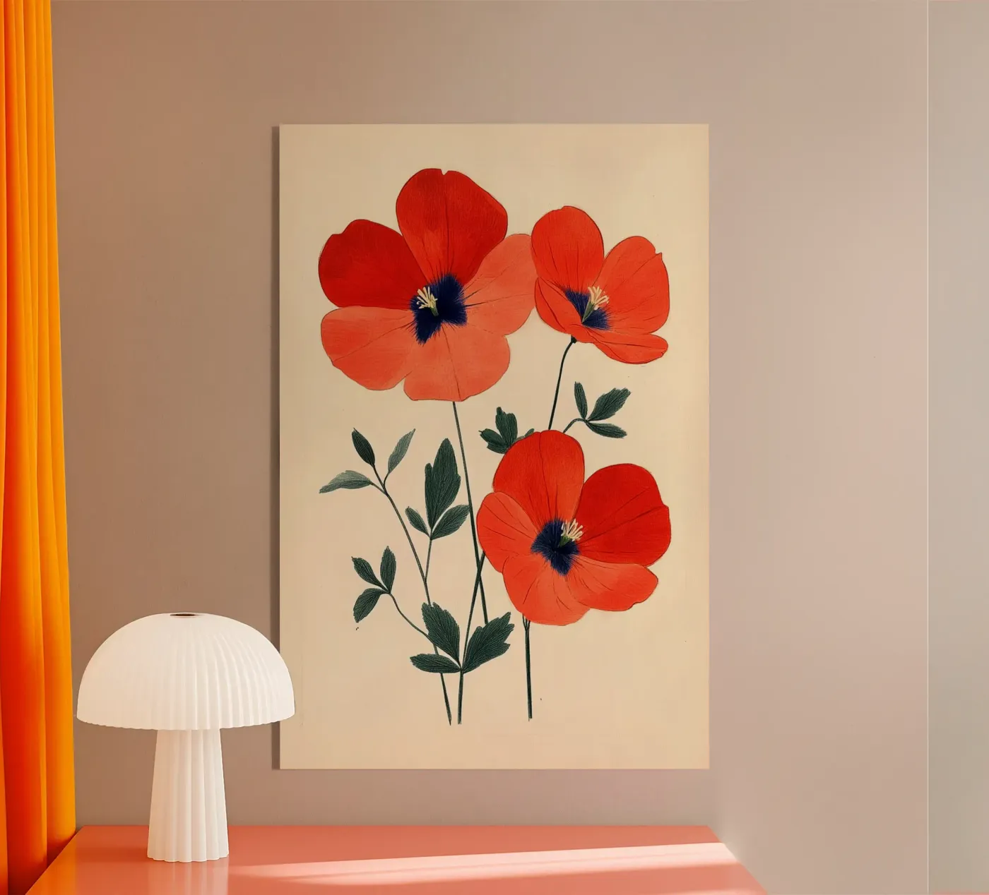 Poppies plexiglass da Curious Canvas