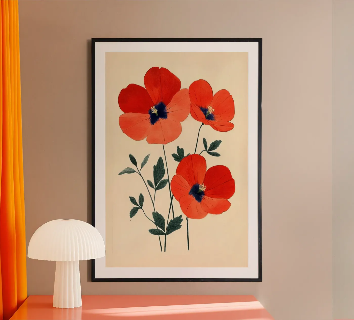 Klaprozen poster van Curious Canvas