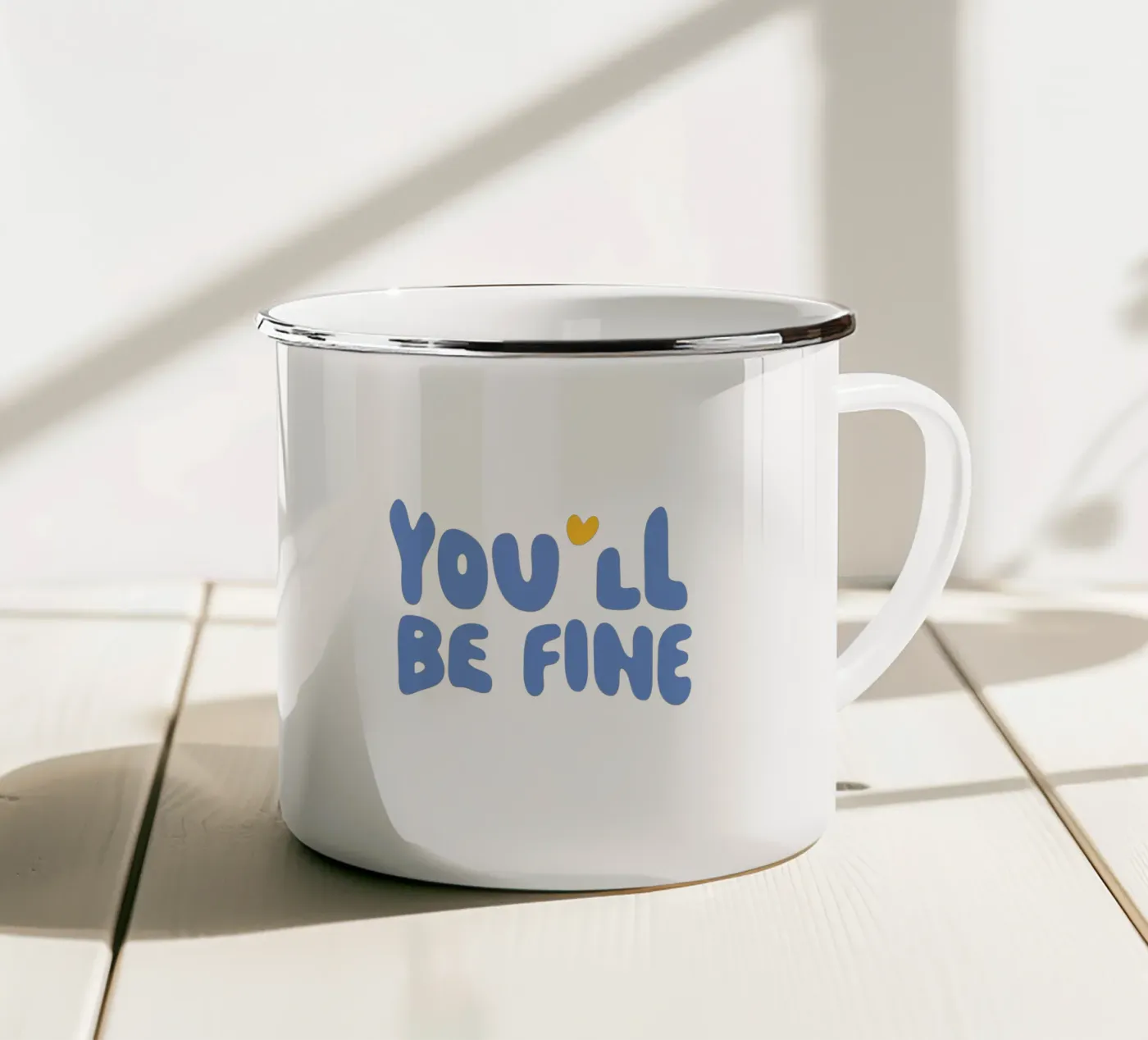 be fine emaille mok van be.