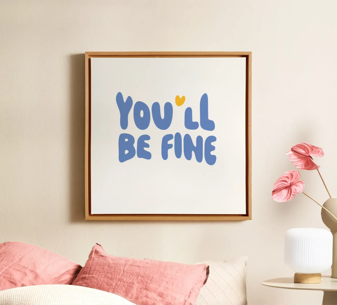 be fine canvas with Floater frame by be.