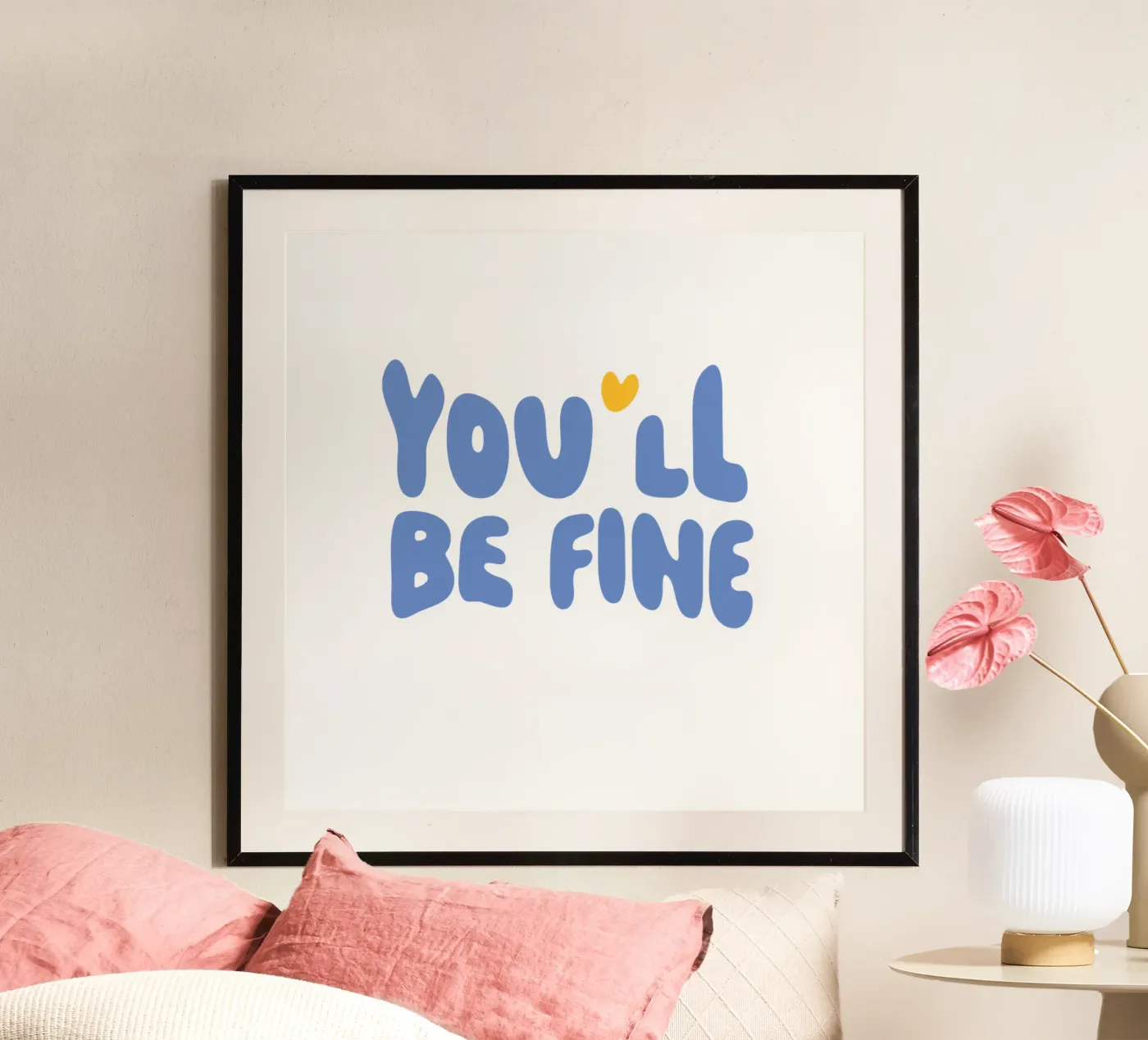 be fine Poster von be.