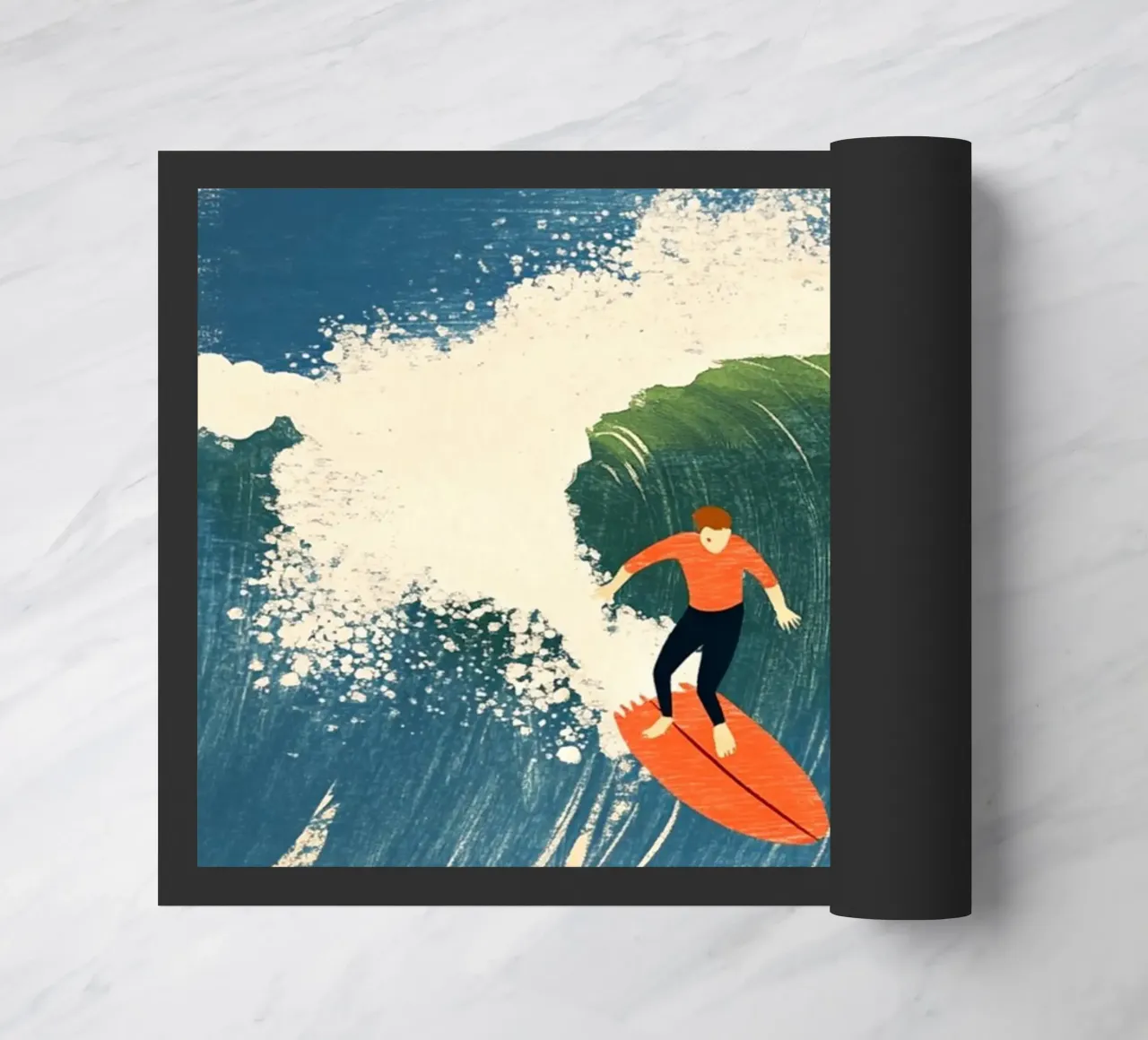 Surfer doormat by Curious Canvas