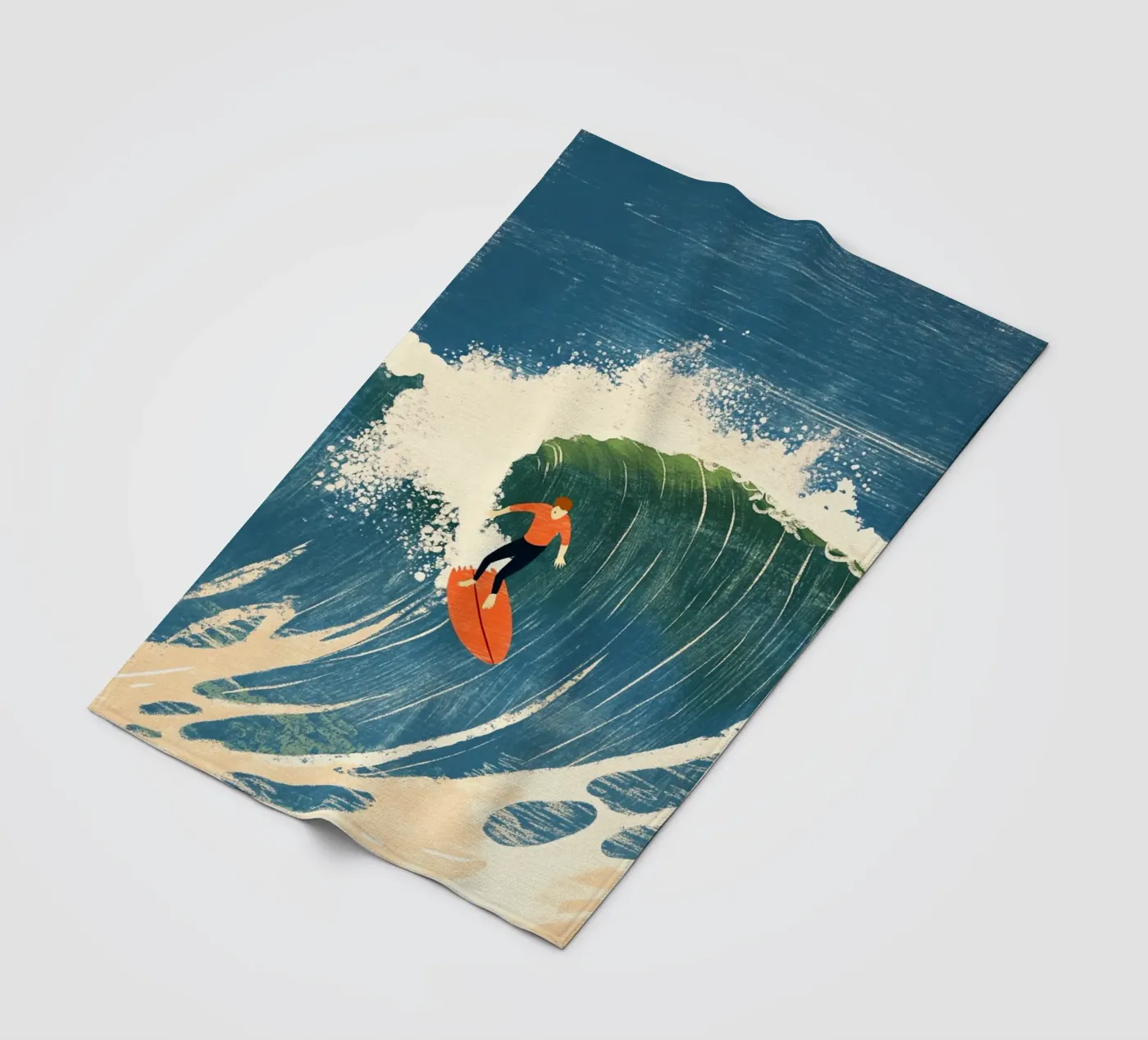 Surfer Fleecedecke von Curious Canvas