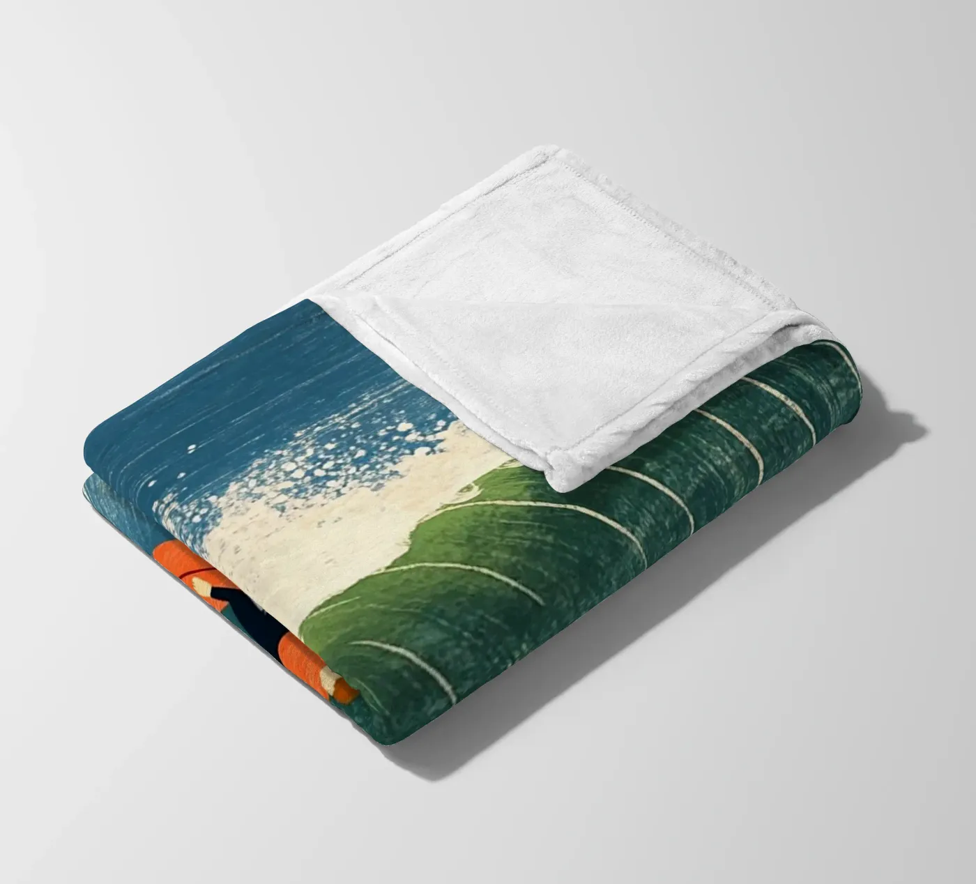 Surfer Fleecedecke von Curious Canvas