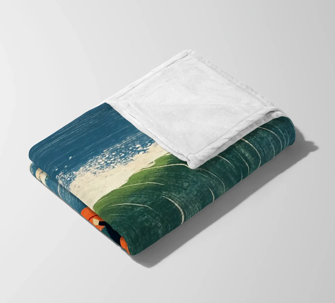 Surfer Fleecedecke von Curious Canvas