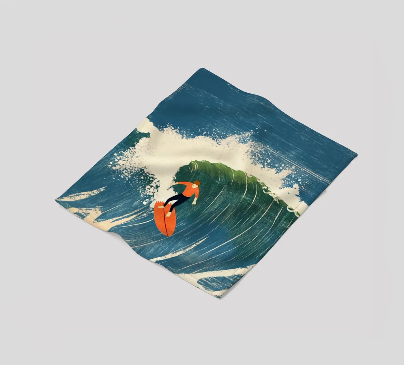Surfer Fleecedecke von Curious Canvas