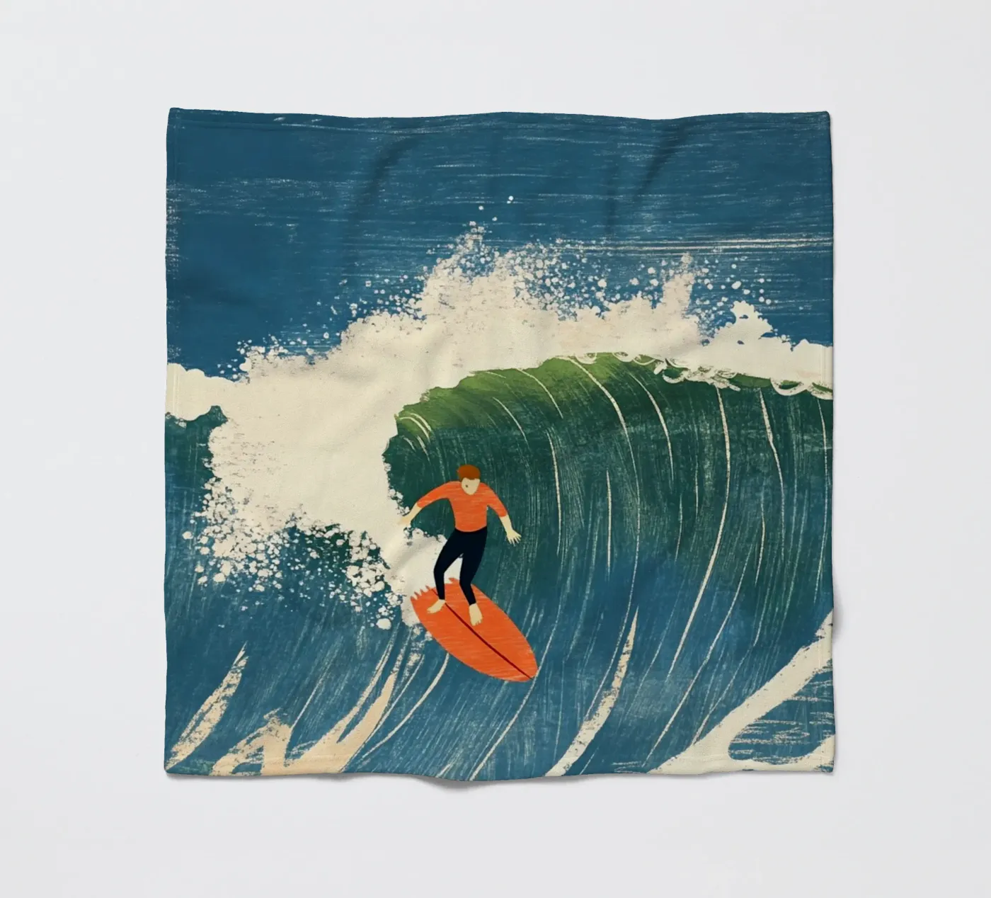 Surfer Fleecedecke von Curious Canvas