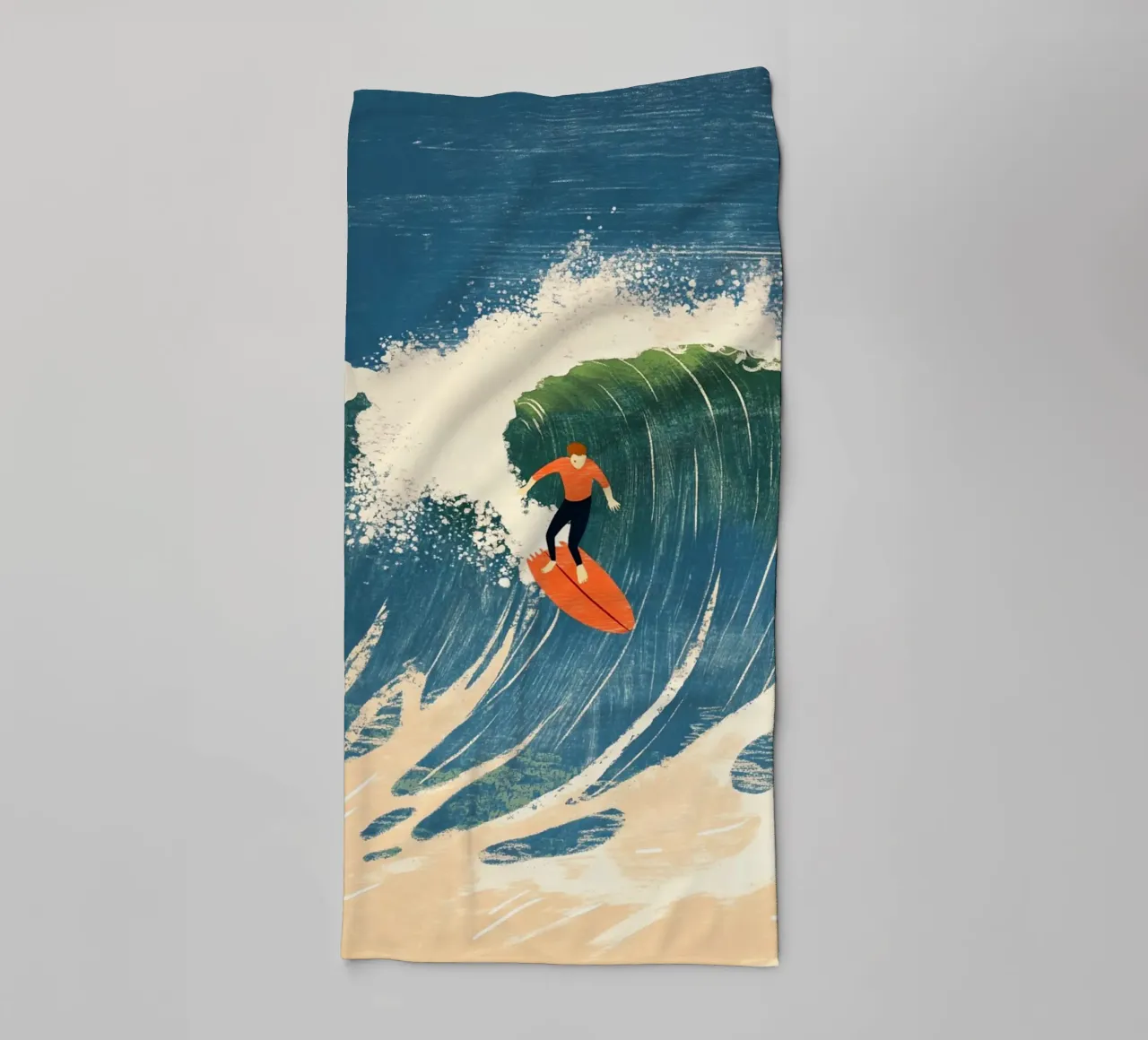 Surfer towel by Curious Canvas
