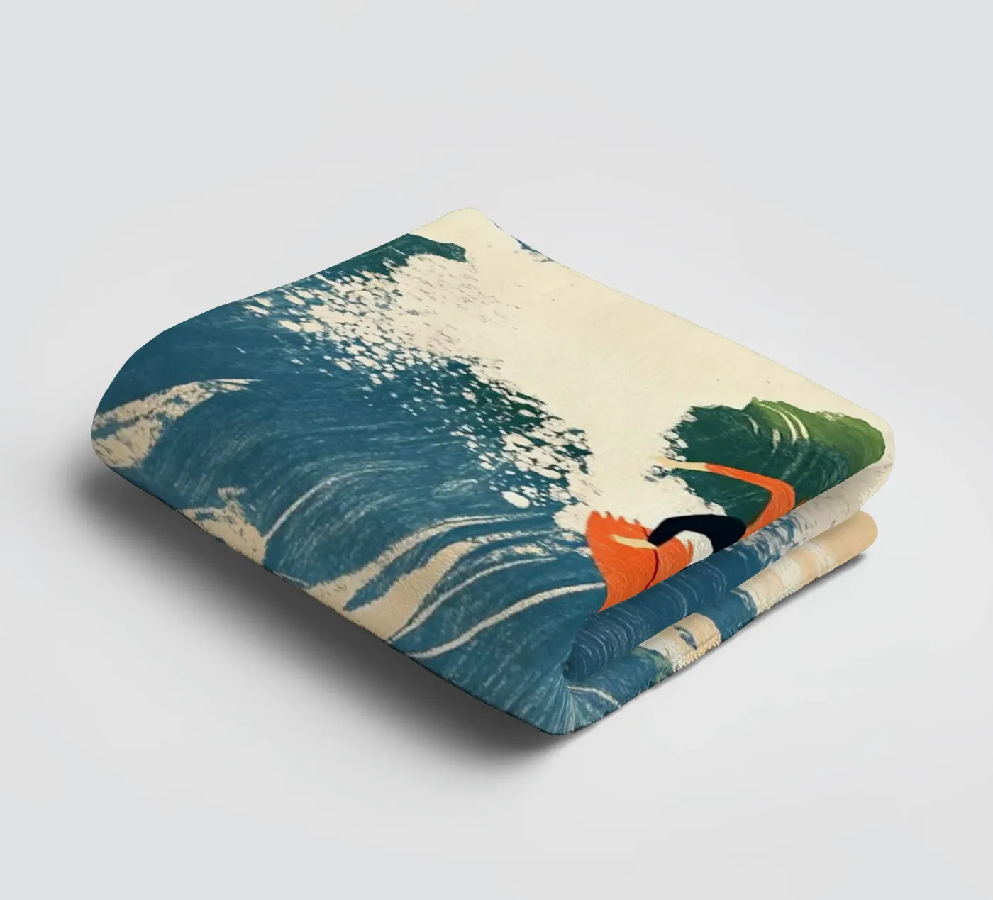 Surfer badhanddoek van Curious Canvas