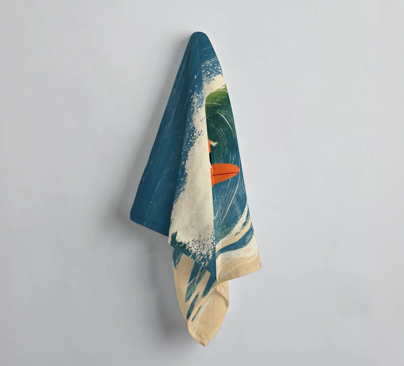 Surfer badhanddoek van Curious Canvas