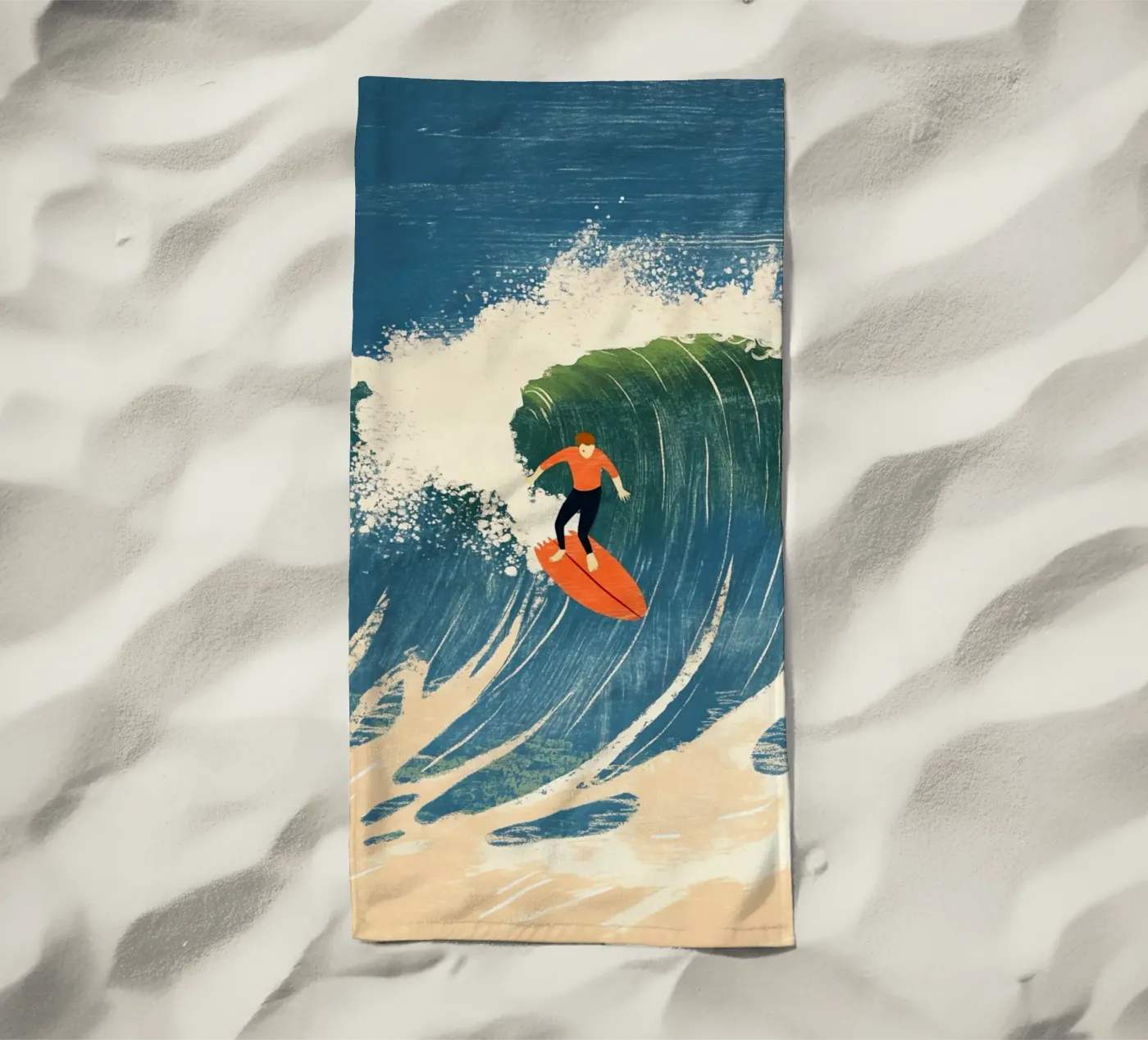 Surfista telo mare da Curious Canvas