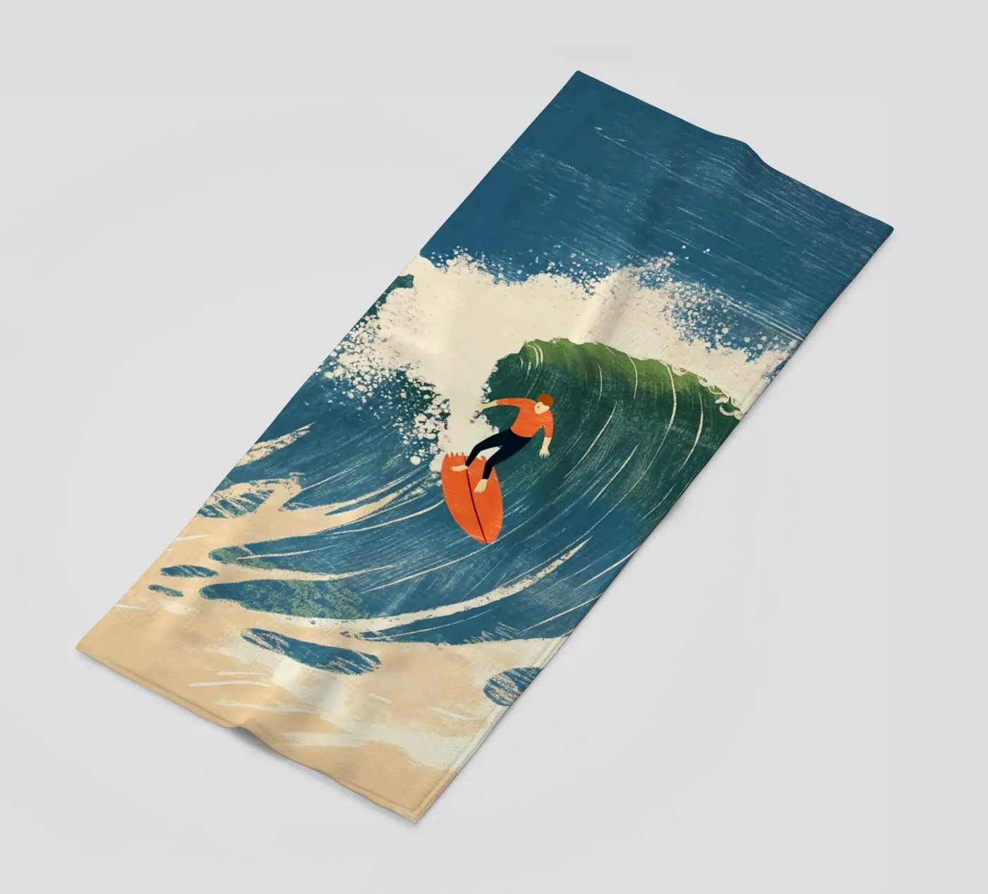 Surfista telo mare da Curious Canvas