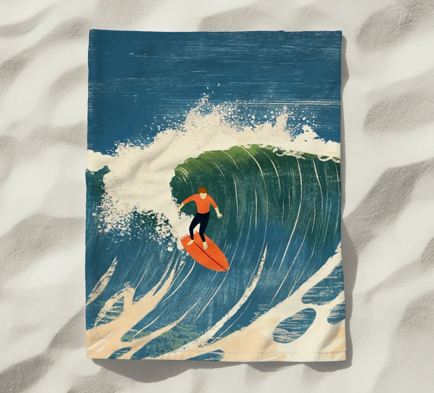 Surfer telo mare da Curious Canvas