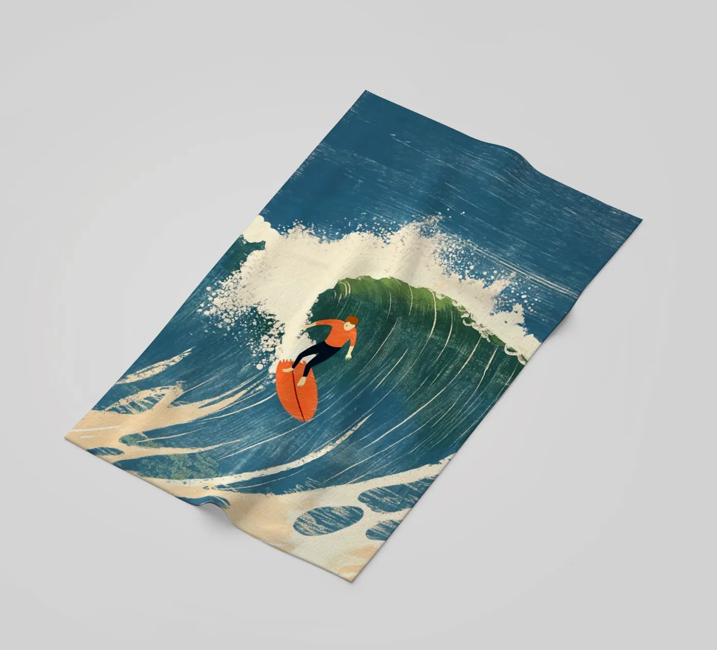 Surfista telo mare da Curious Canvas