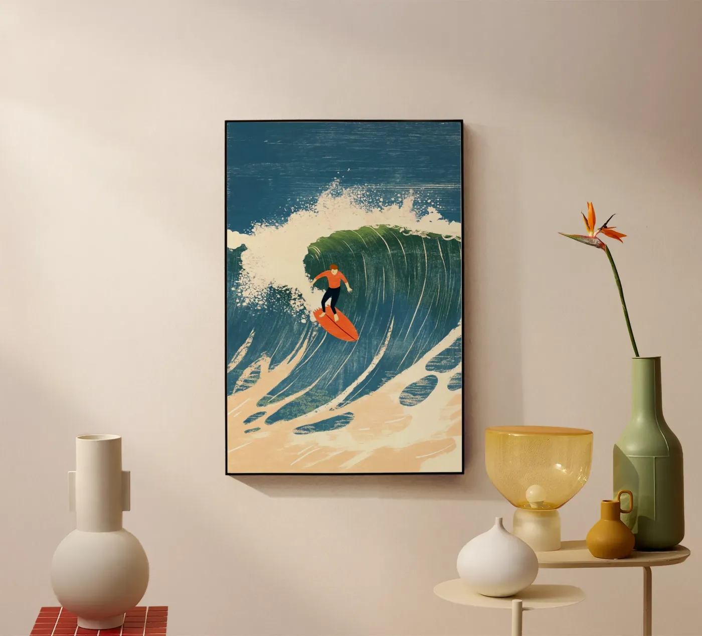 Surfeur plexiglas de Curious Canvas