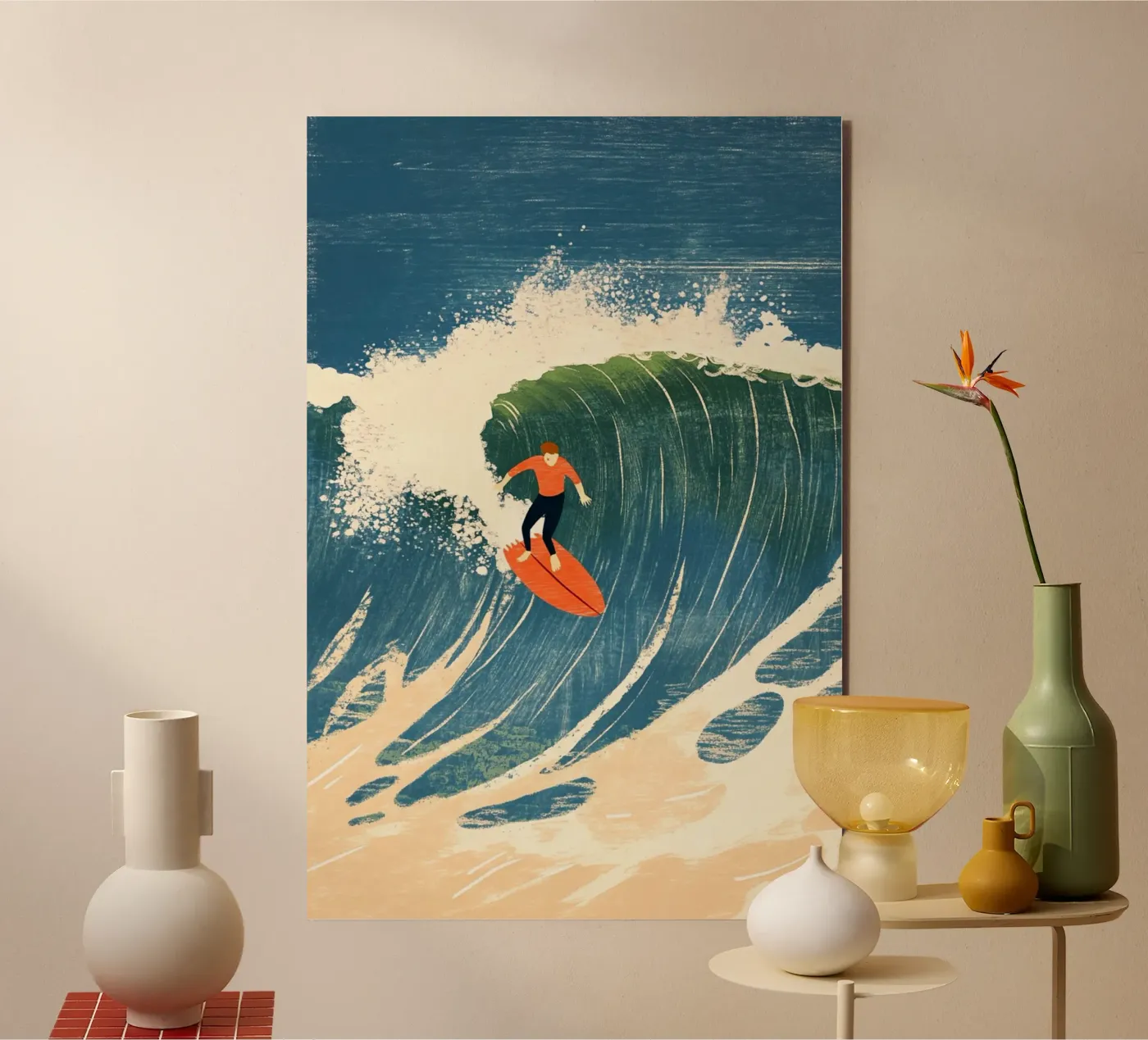 Surfista alluminio dibond da Curious Canvas