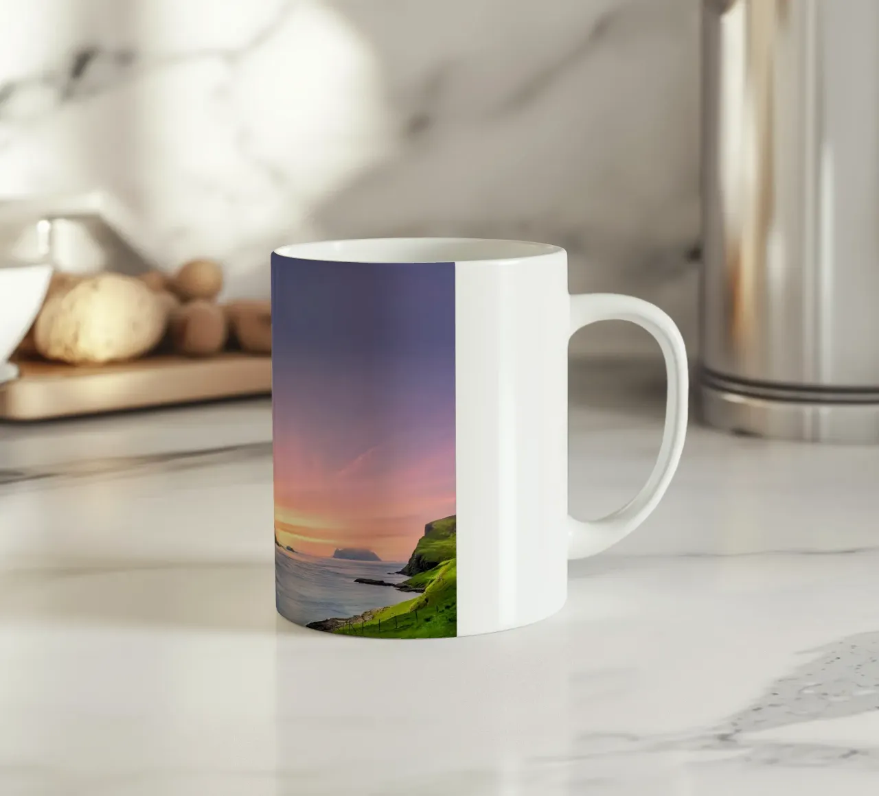 Faroe Islands: Where Sky Meets Sea in a Symphony of Color tazza in ceramica da zenitt