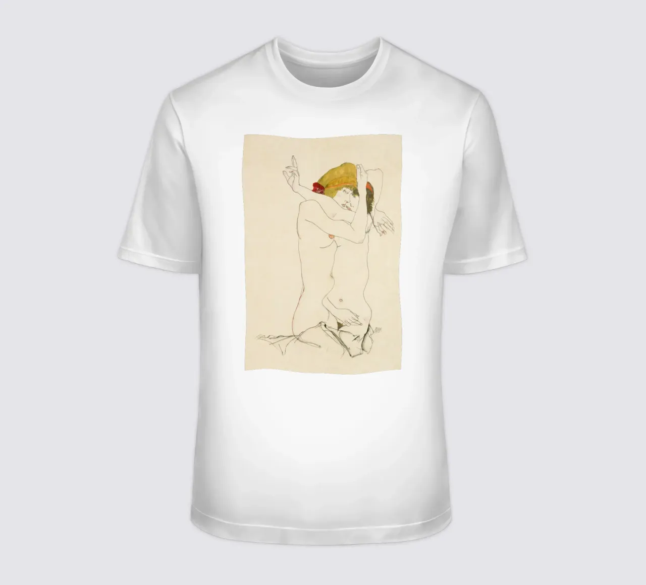 Egon Schiele - Due donne abbracciate (1913) t-shirt da Wirla