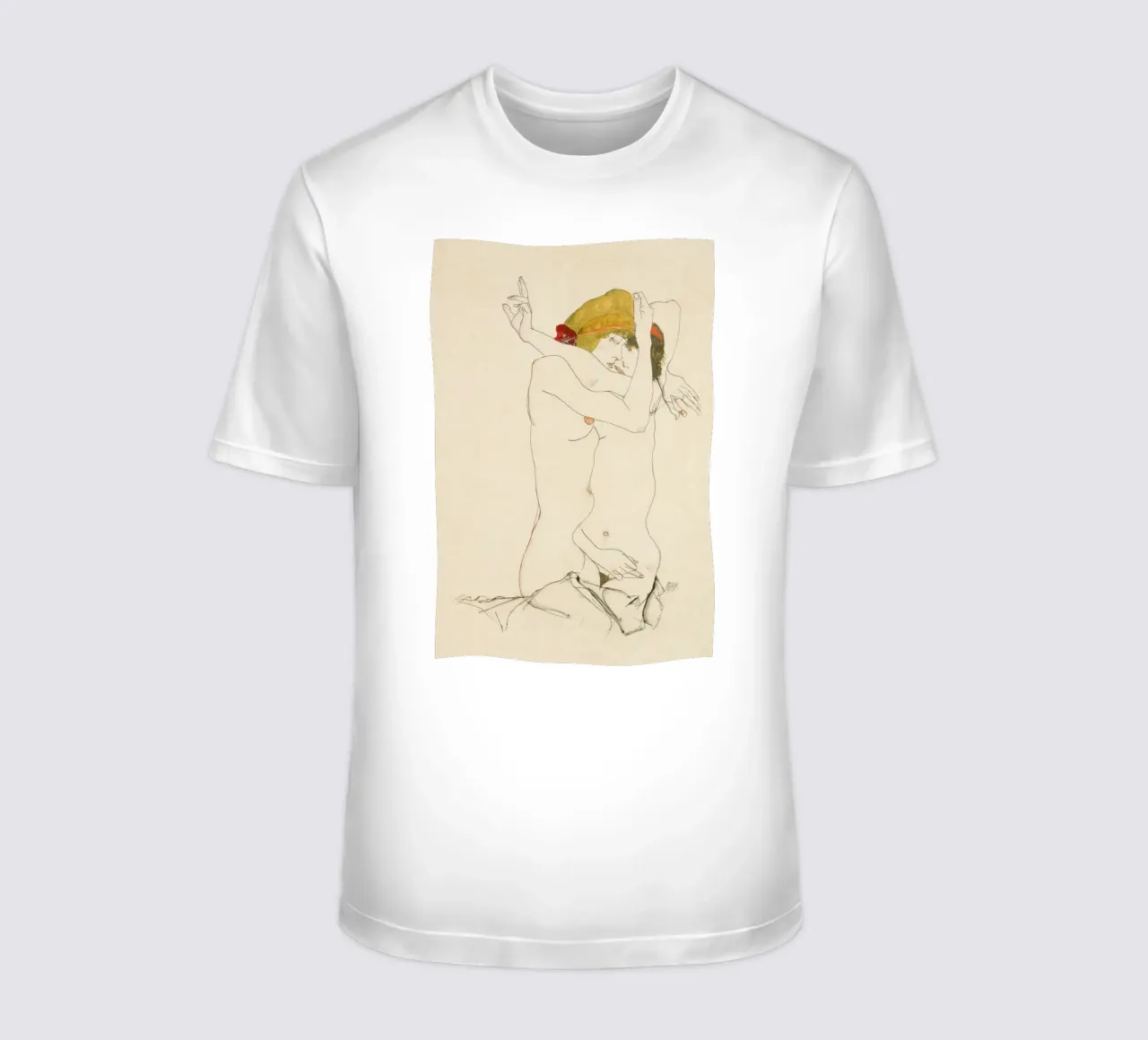 Egon Schiele - Due donne abbracciate (1913) t-shirt da Wirla