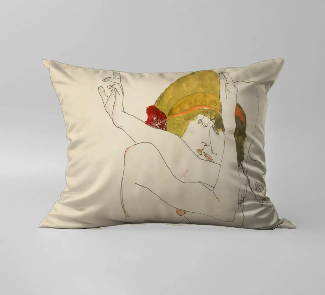 Egon Schiele - Due donne abbracciate (1913) cuscino da Wirla