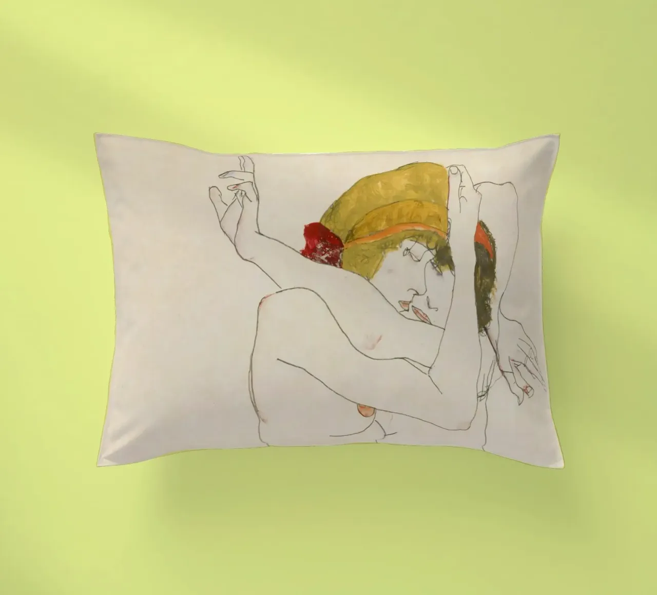 Egon Schiele - Due donne abbracciate (1913) cuscino da Wirla