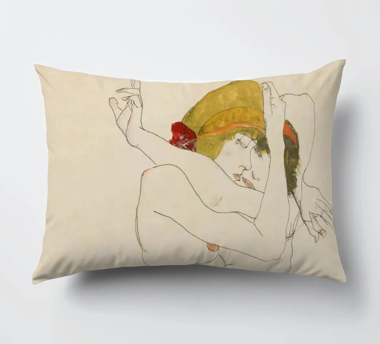 Egon Schiele - Due donne abbracciate (1913) cuscino da Wirla