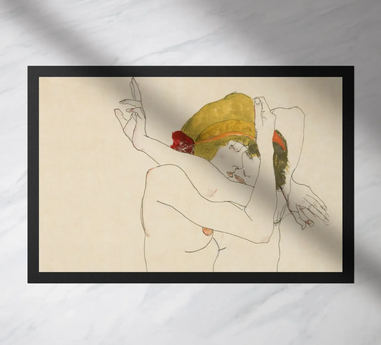 Egon Schiele - Due donne abbracciate (1913) zerbino da Wirla