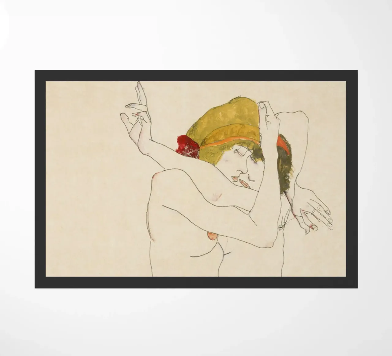 Egon Schiele - Due donne abbracciate (1913) zerbino da Wirla