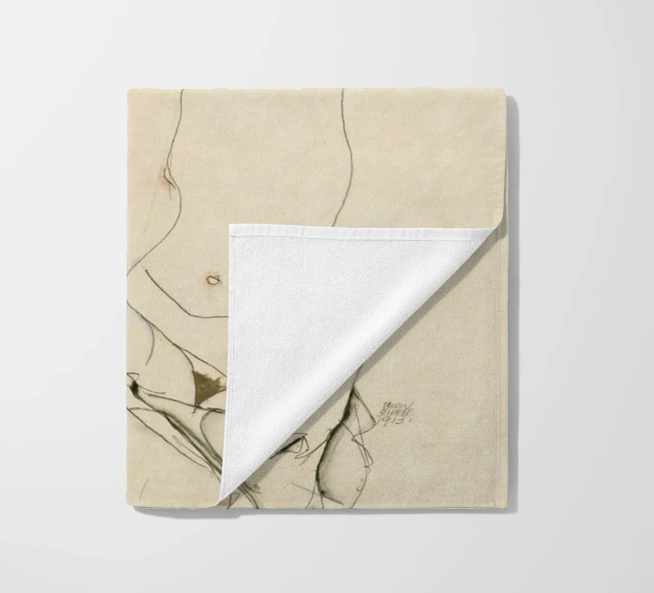 Egon Schiele - Due donne abbracciate (1913) telo mare da Wirla