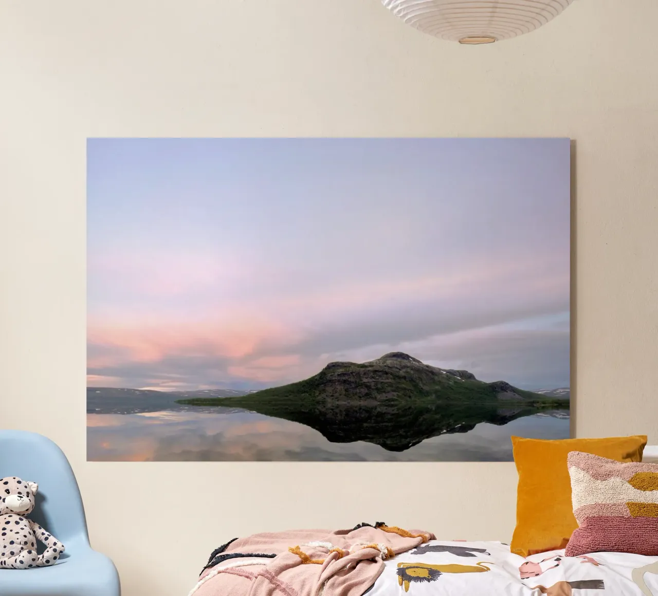 Arctic Reverie: Pastel Dawn Reflection plexiglass da zenitt