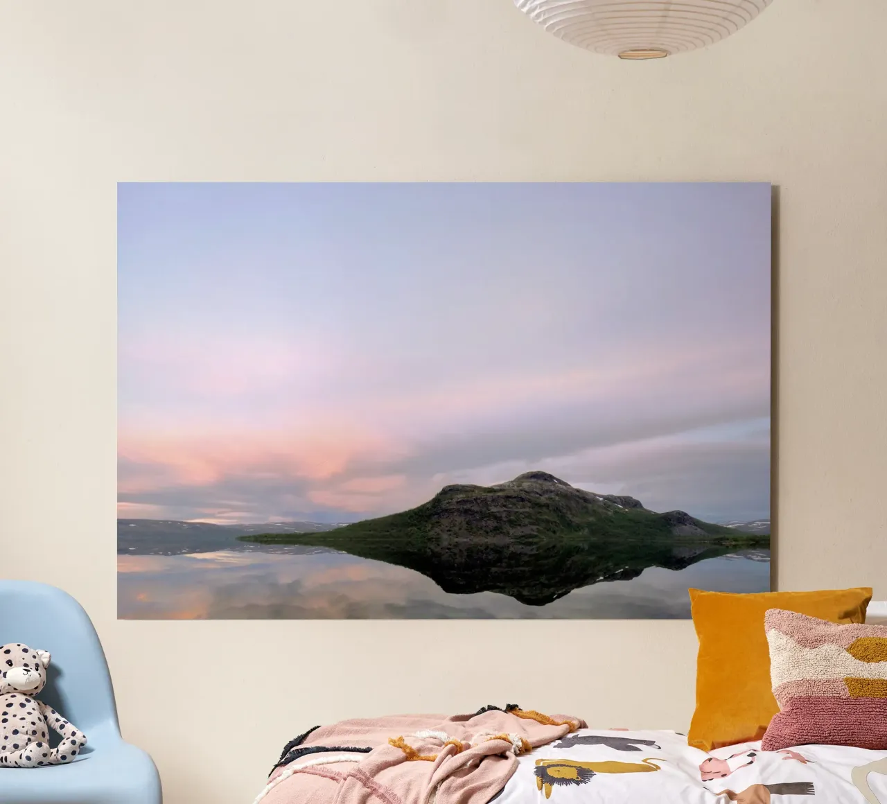 Arctic Reverie: Pastel Dawn Reflection alluminio dibond da zenitt